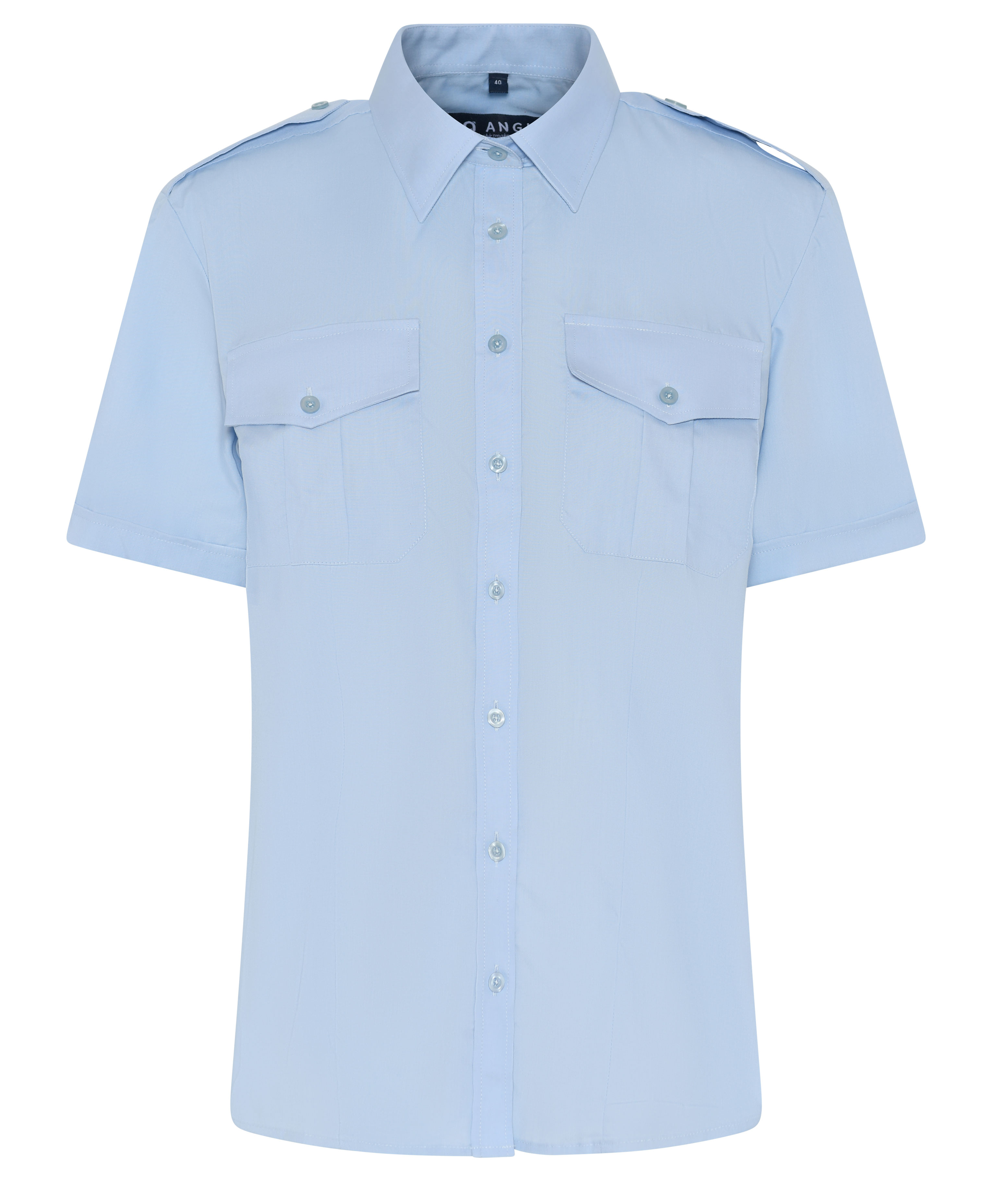 Angli Classic kort&auml;rmad pilotskjorta dam, Ljusbl&aring;