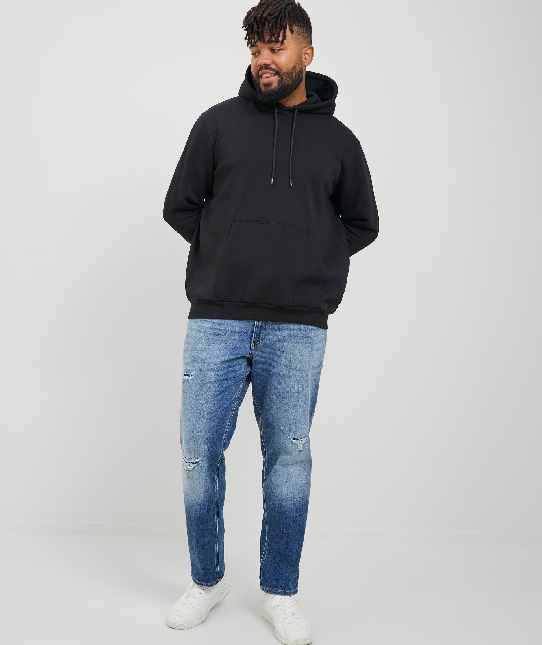 Jack & Jones Plus JJEBRADLEY Hoodie, Black, large image number 5