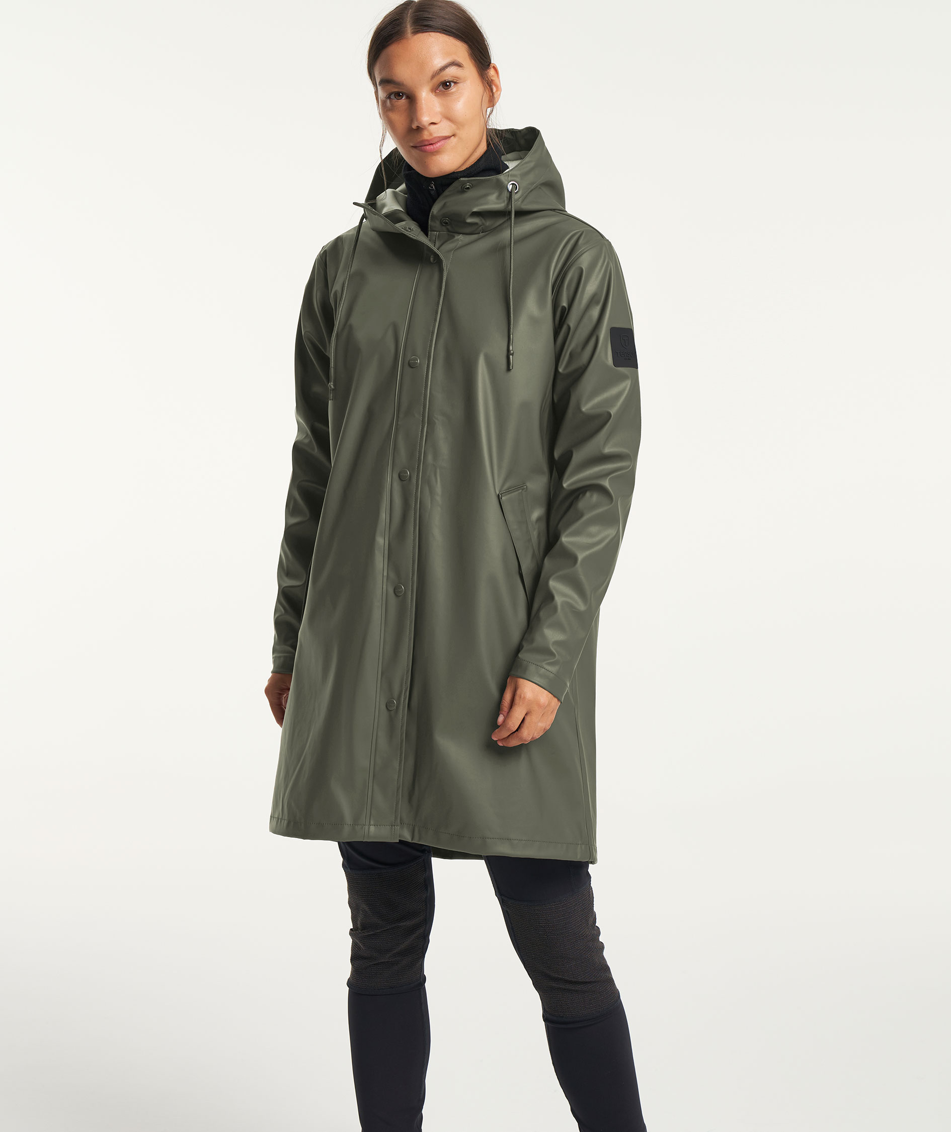Tenson Apelviken dame regnjakke, Olivengr&oslash;n