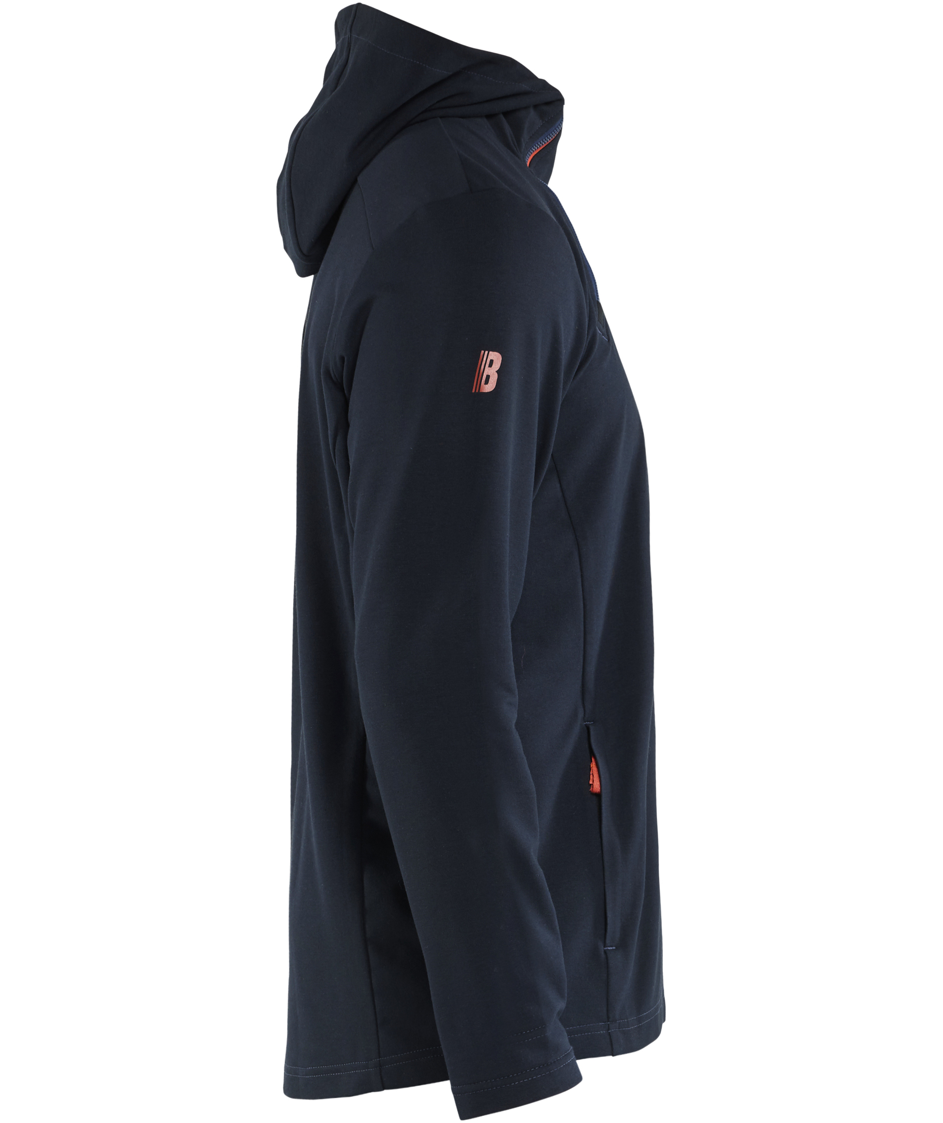 Bl&aring;kl&auml;der half zip hettegenser, M&oslash;rk Marine, large image number 2