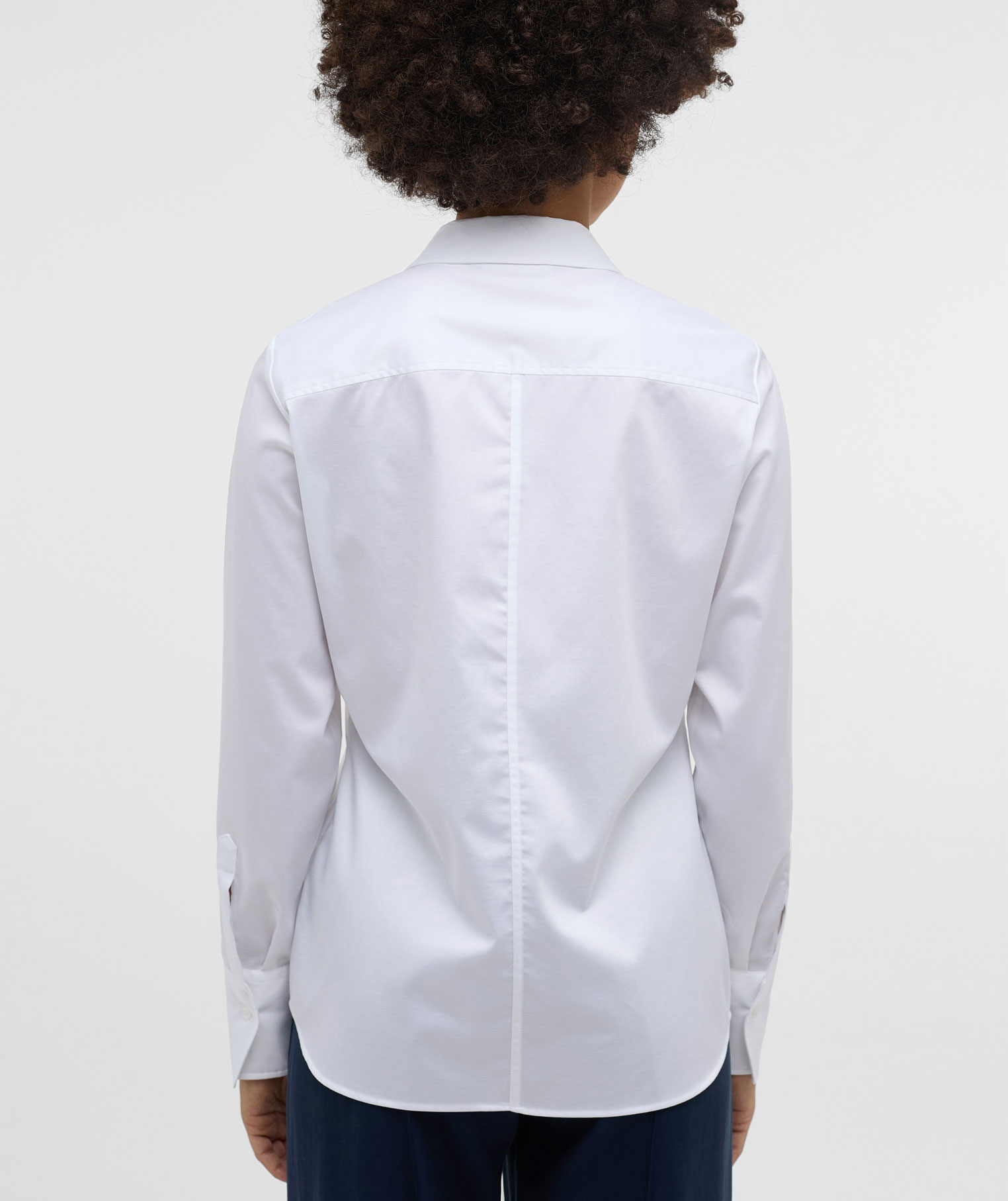 Eterna Satin Stretch ladies shirt - Modern Fit, White, large image number 2
