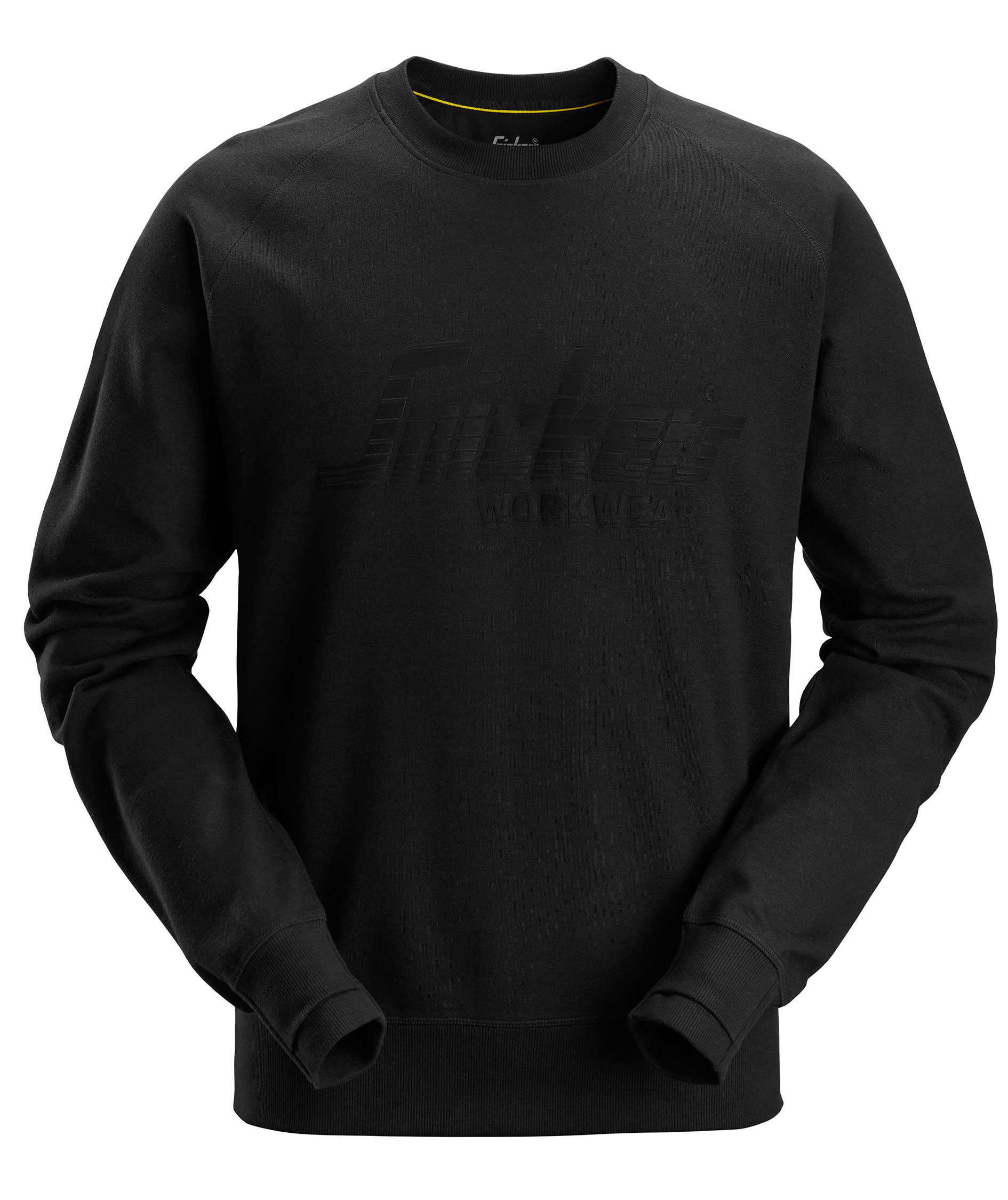 Snickers logo collegegenser 2892, Svart, Svart, swatch