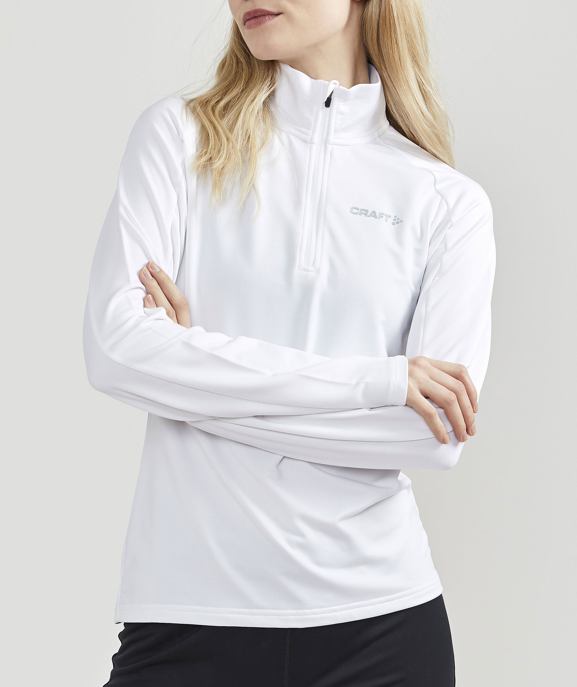 Craft Core Gain half zip midlayer dam, White, large image number 3