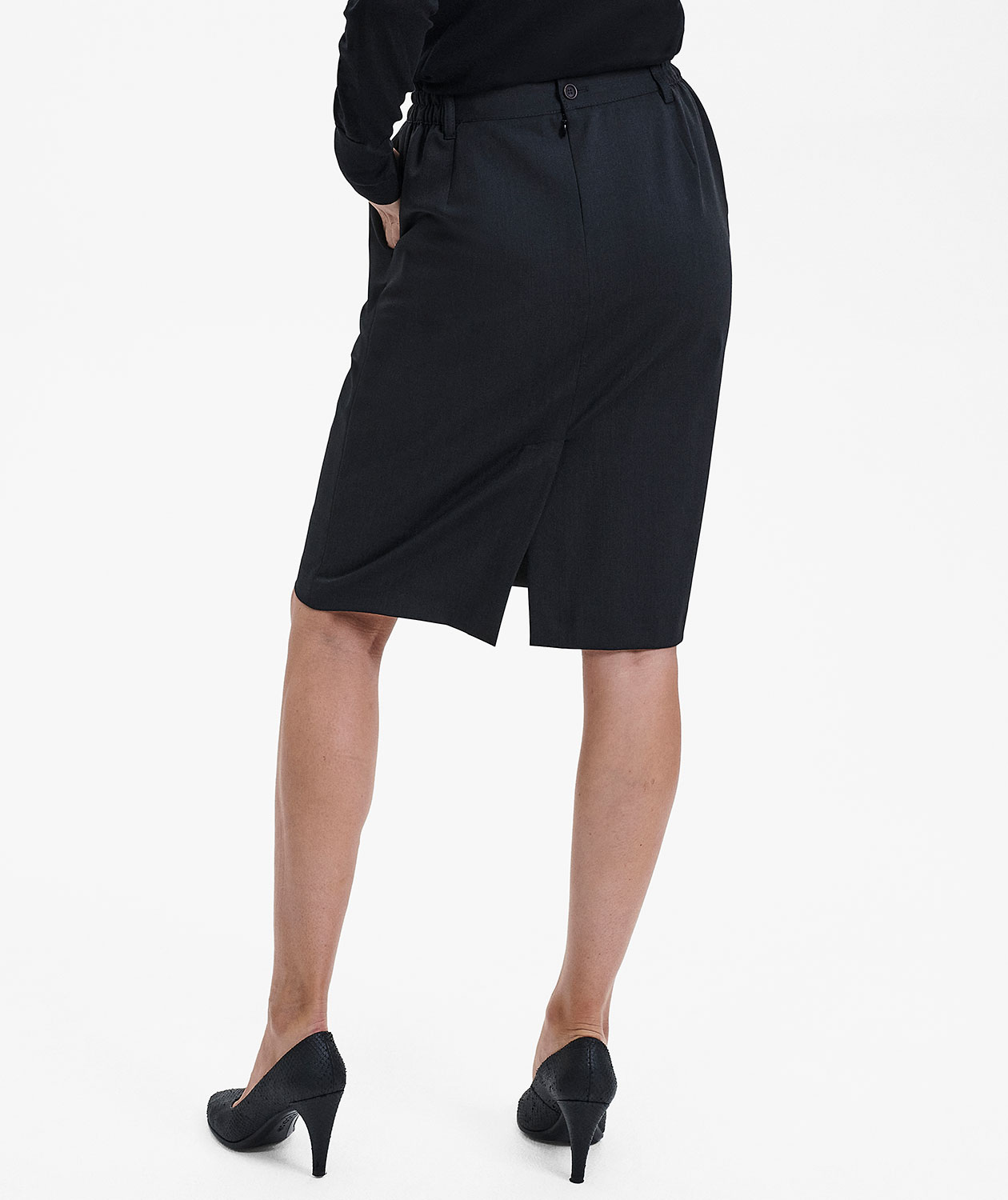 Sunwill Traveller Bistretch Regular fit skirt, Charcoal, large image number 3