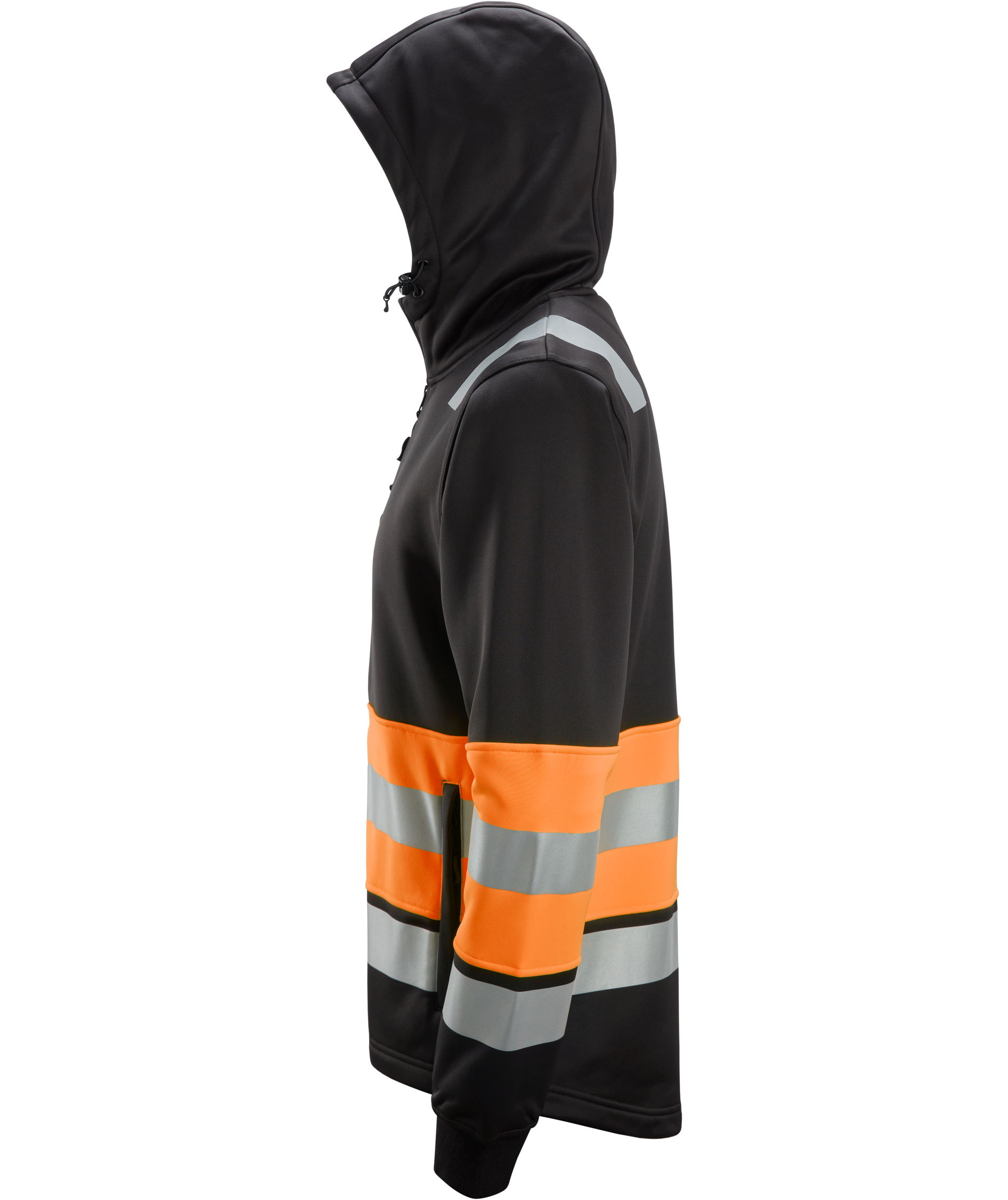Snickers Hoodie 8038, Schwarz/Hi-vis Orange, large image number 3