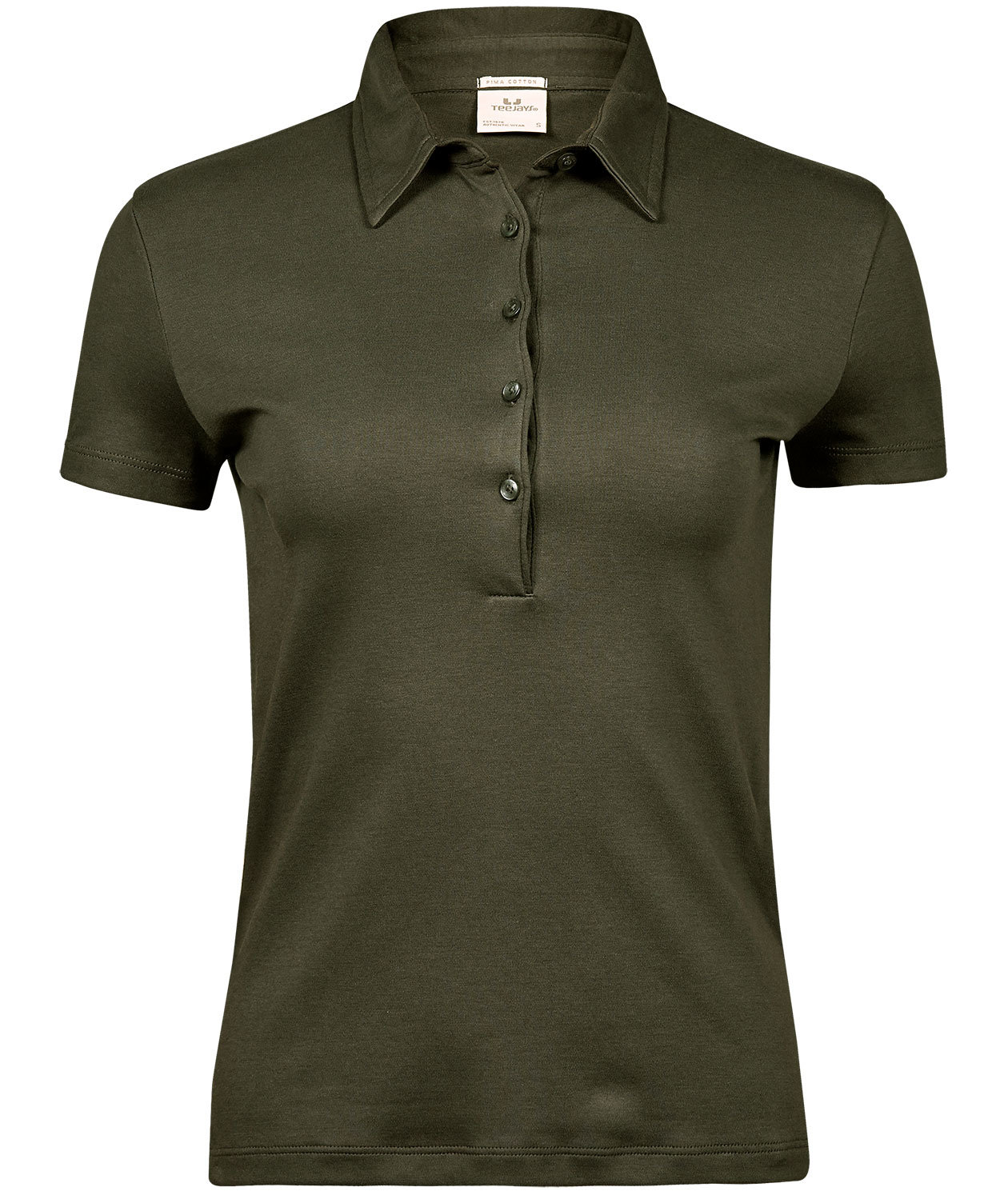 Tee Jays Pima pik&eacute;tr&ouml;ja dam, Olivgr&ouml;n