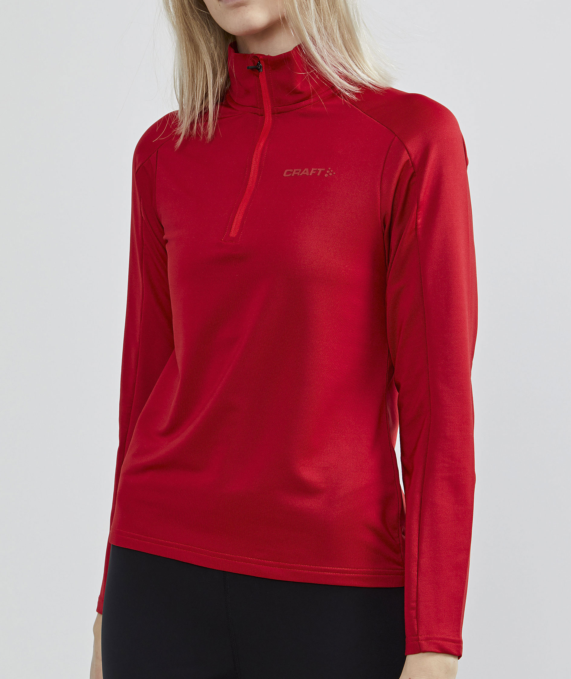 Craft Core Gain half zip dame midlayer, Bright red, large image number 3