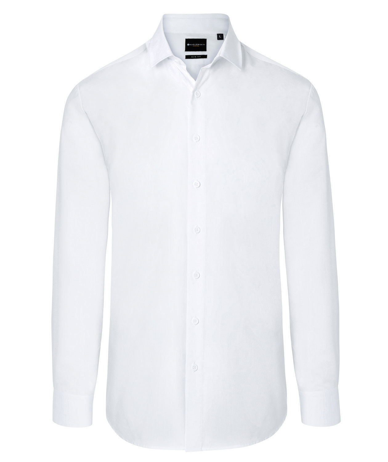 Karlowsky Classic Slim fit skjorte, Hvid