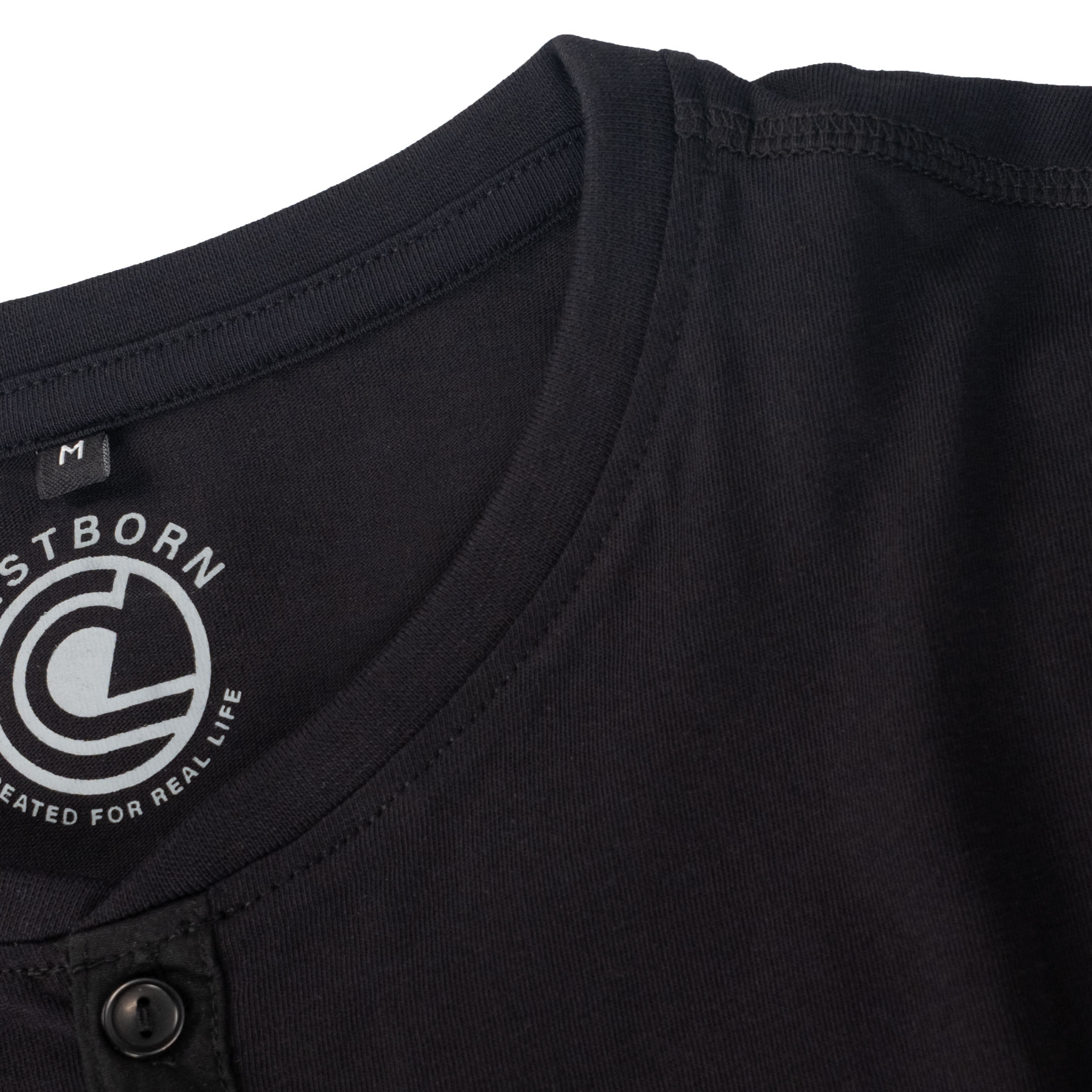 Westborn l&aring;ng&auml;rmad grandad T-shirt, Black, large image number 6