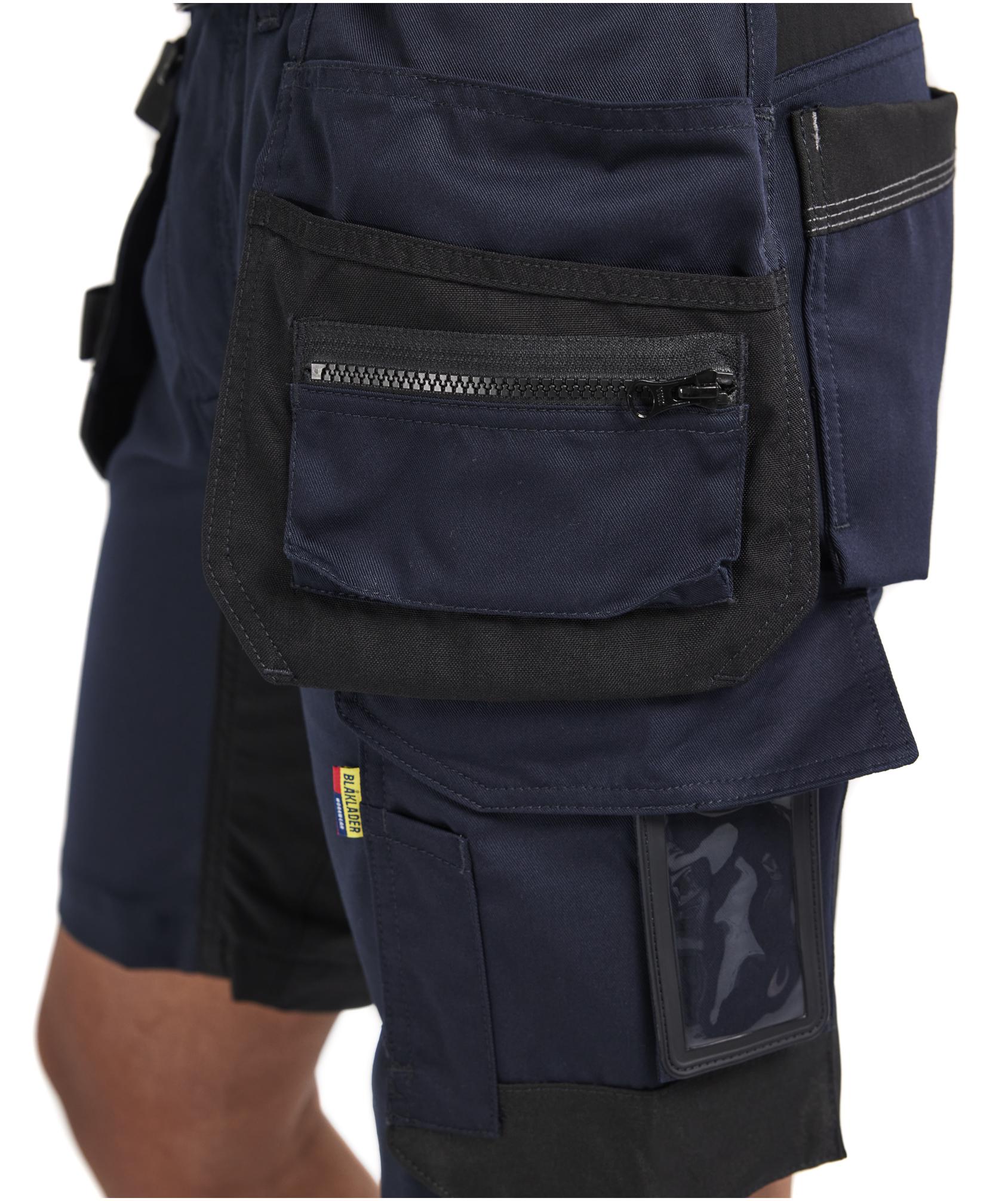 Bl&aring;kl&auml;der dame h&aring;ndverkershorts, M&oslash;rk Marine, large image number 6