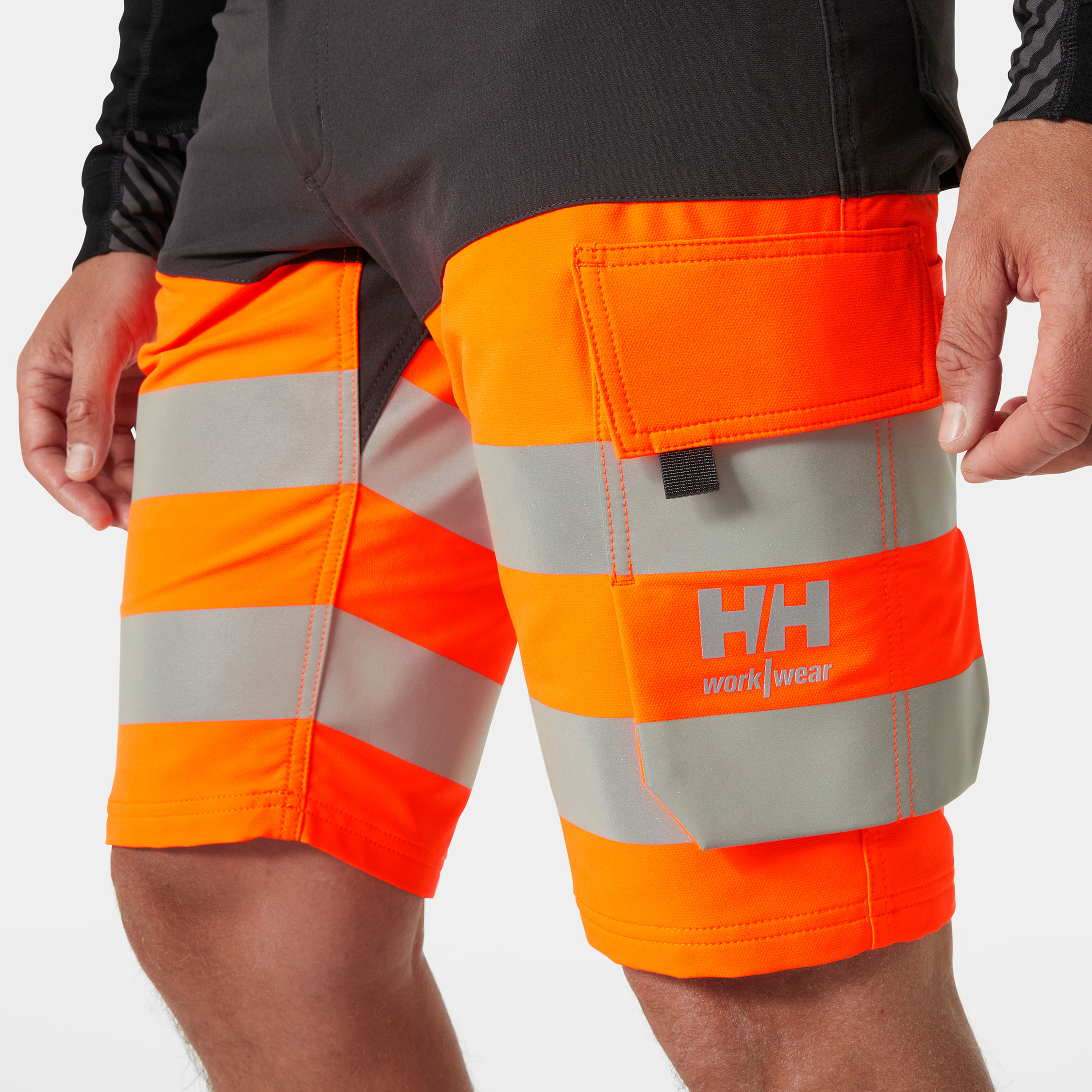 Helly Hansen Alna 4X Connect&trade; arbeidsshorts full stretch, Hi-vis Oransje/Ebony, large image number 5