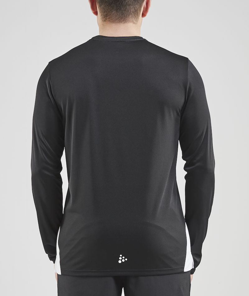 Craft Pro Control Impact l&aring;ng&auml;rmad T-shirt, Svart/Vit, large image number 3