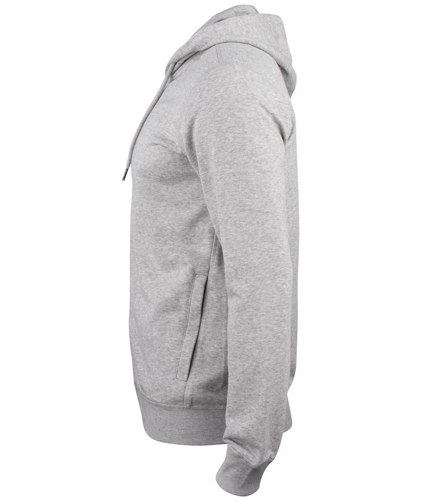 Clique Premium OC sweat h&aelig;ttetr&oslash;je med lynl&aring;s, Gr&aring;meleret, large image number 4