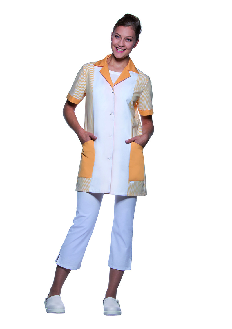 Karlowsky Penelope kurz&auml;rmeliger Damen-Tunika, White/ochre, large image number 2