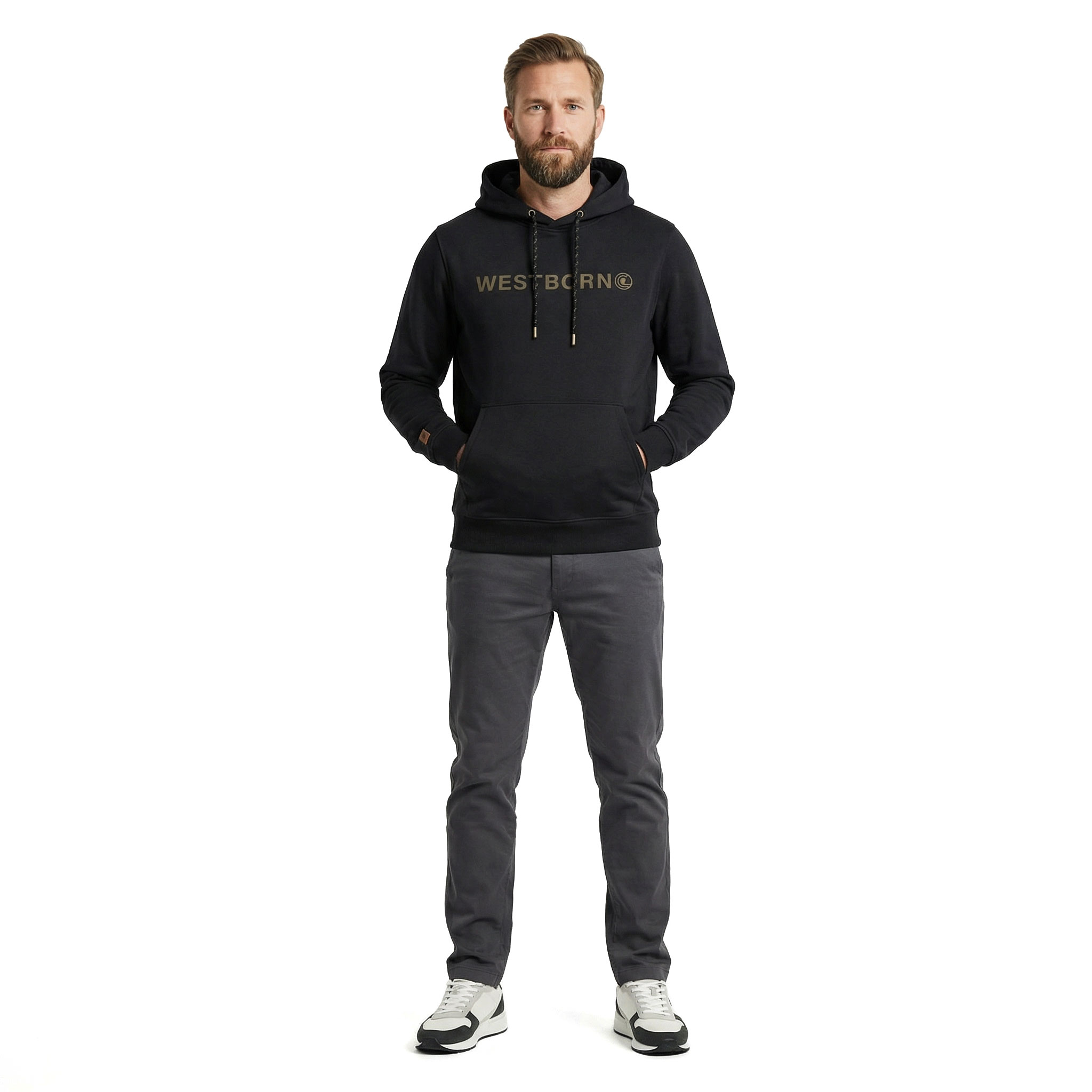 Westborn Logo Hoodie, Black, large image number 2