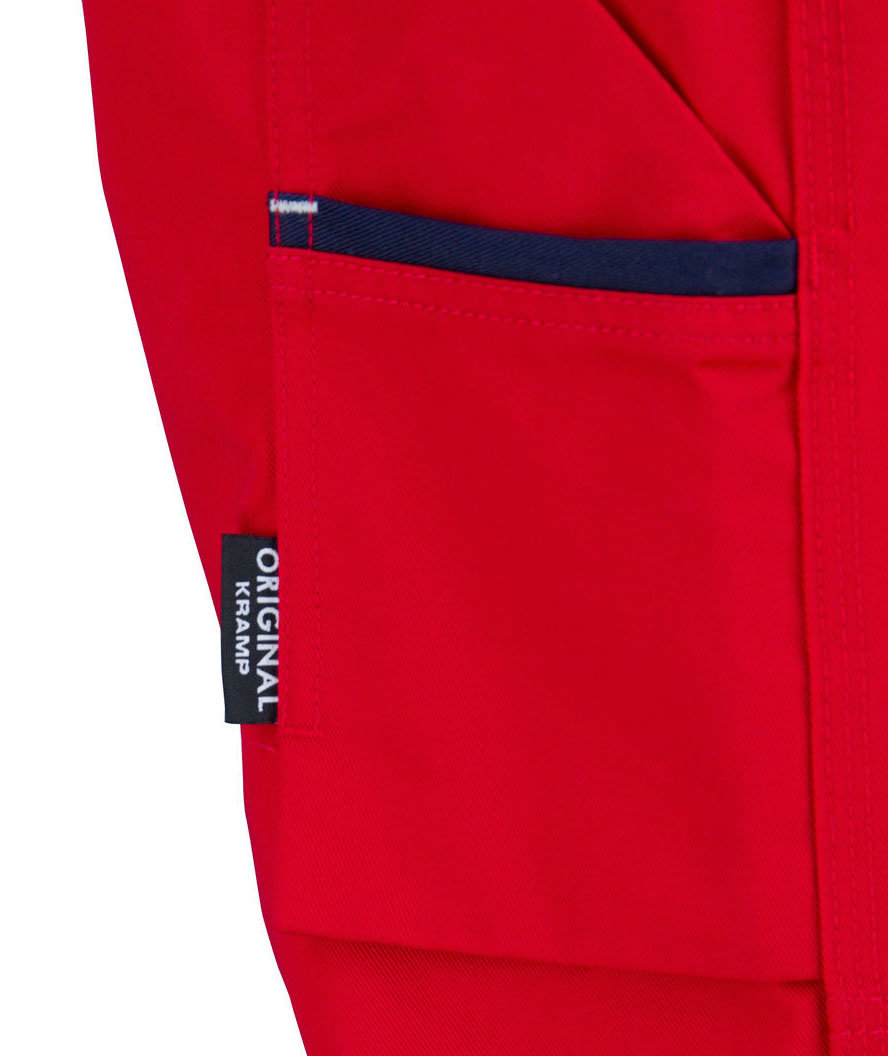 Kramp Original arbeidsbukse med belte, R&oslash;d/Marine, large image number 6