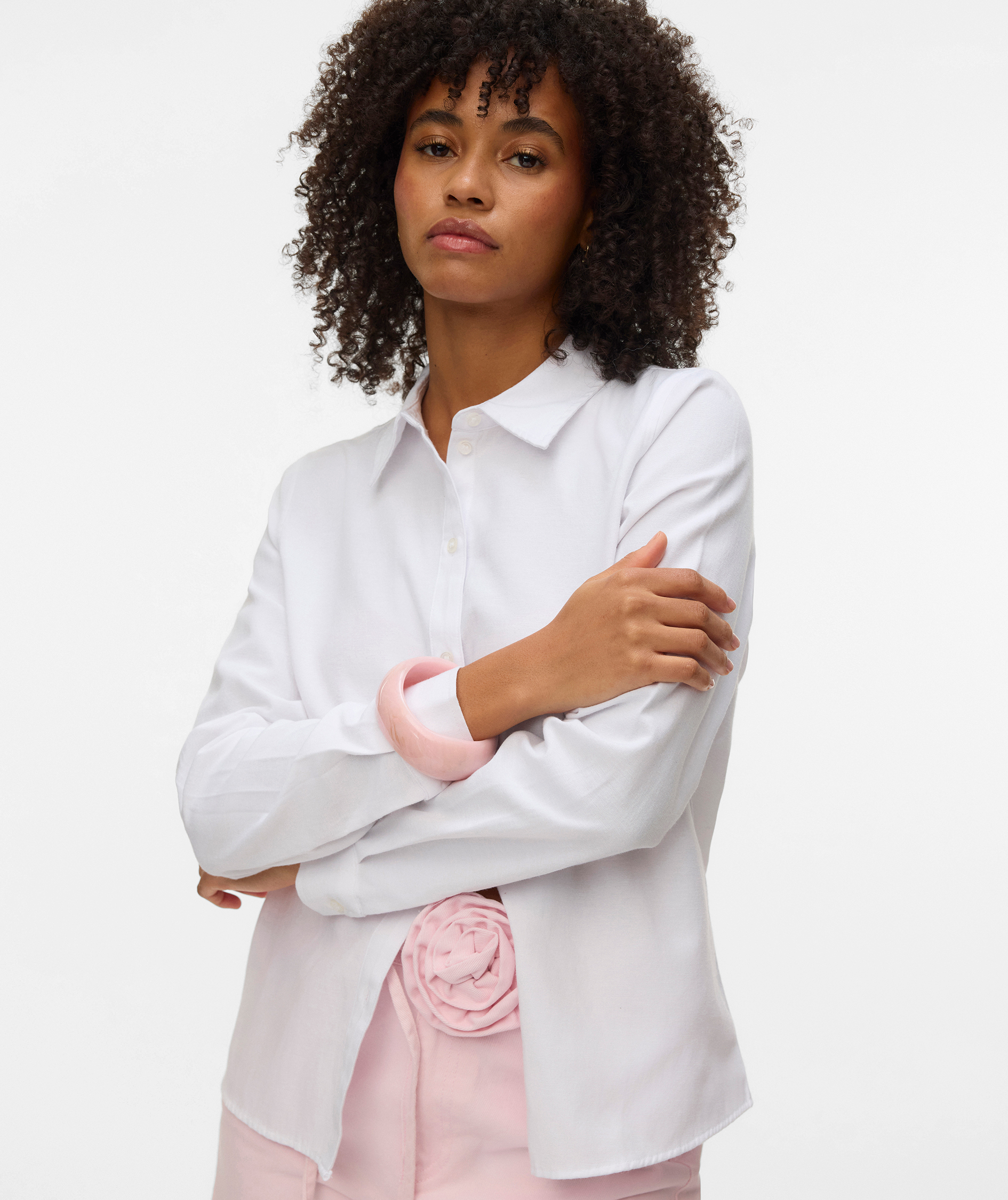 Vero Moda VMLAUREN Oxford women's shirt, Bright White, large image number 4