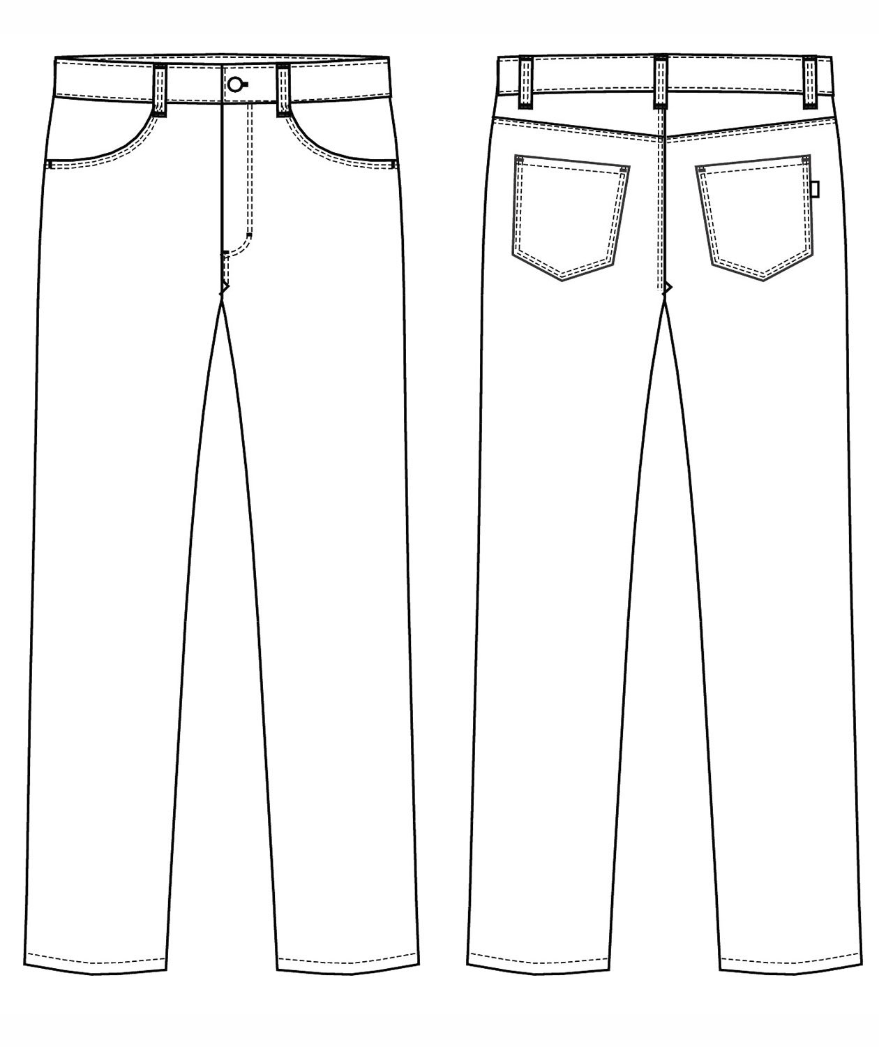 Kentaur damebukser benl&aelig;ngde 79 cm, Hvid, large image number 4