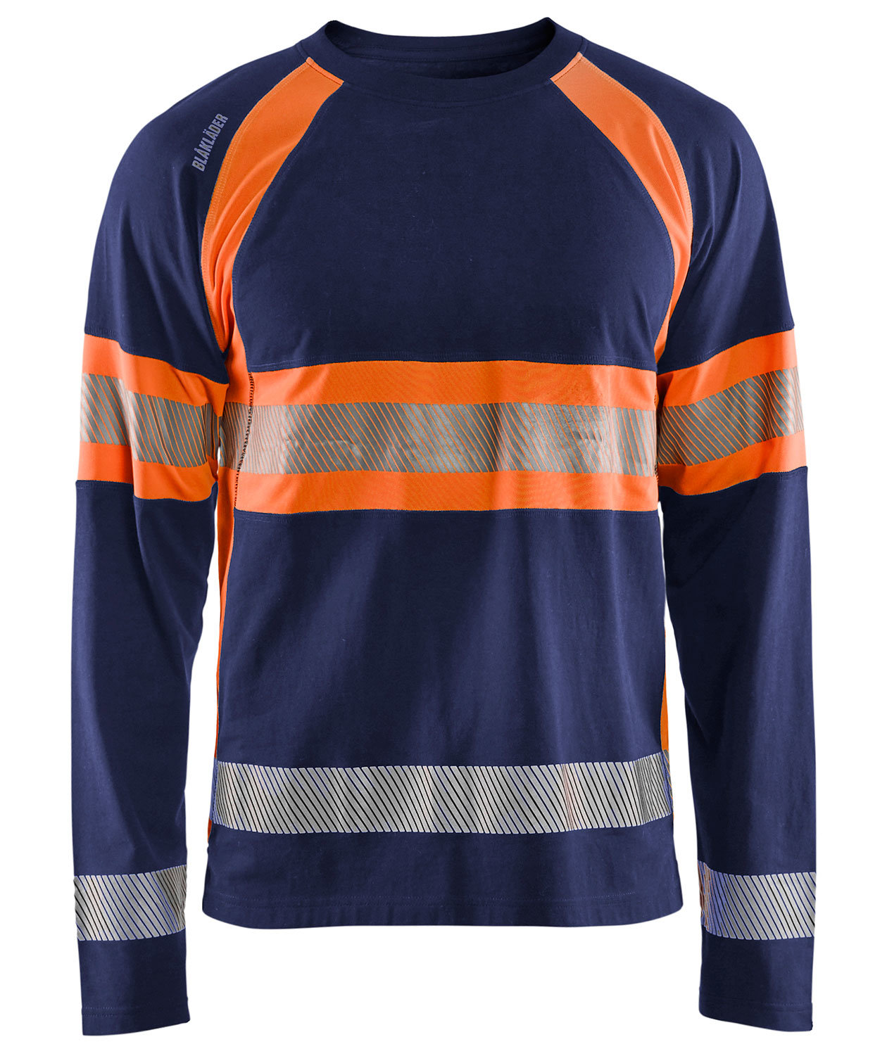 Bl&aring;kl&auml;der lang&aelig;rmet T-shirt, Marine/Hi-Vis Orange, Marine/Hi-Vis Orange, swatch