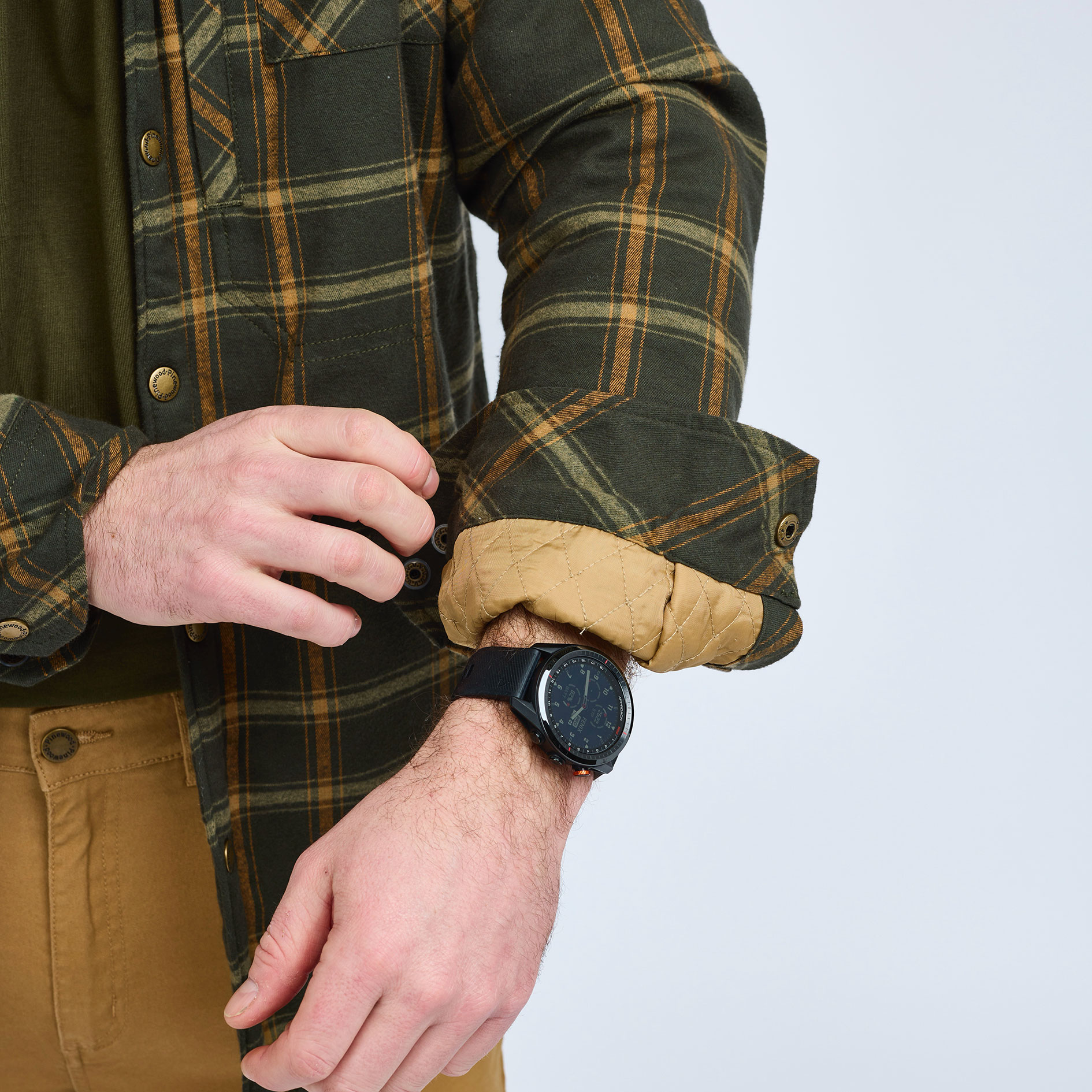 Pinewood Pile overshirt, Dark Green/Bronze, large image number 5