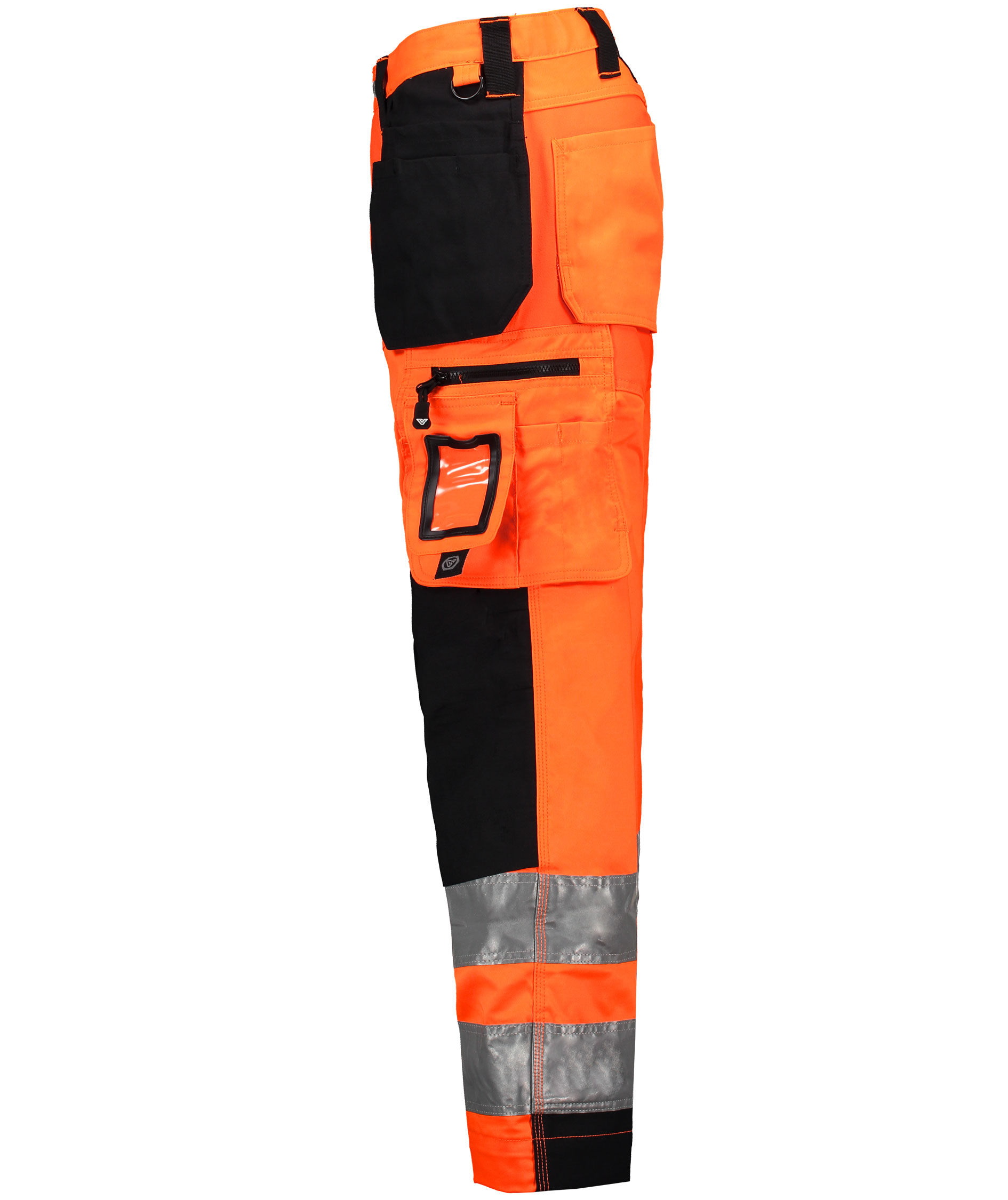 Vidar V5006 craftsman trousers, Hi-Vis Orange/Black, large image number 2