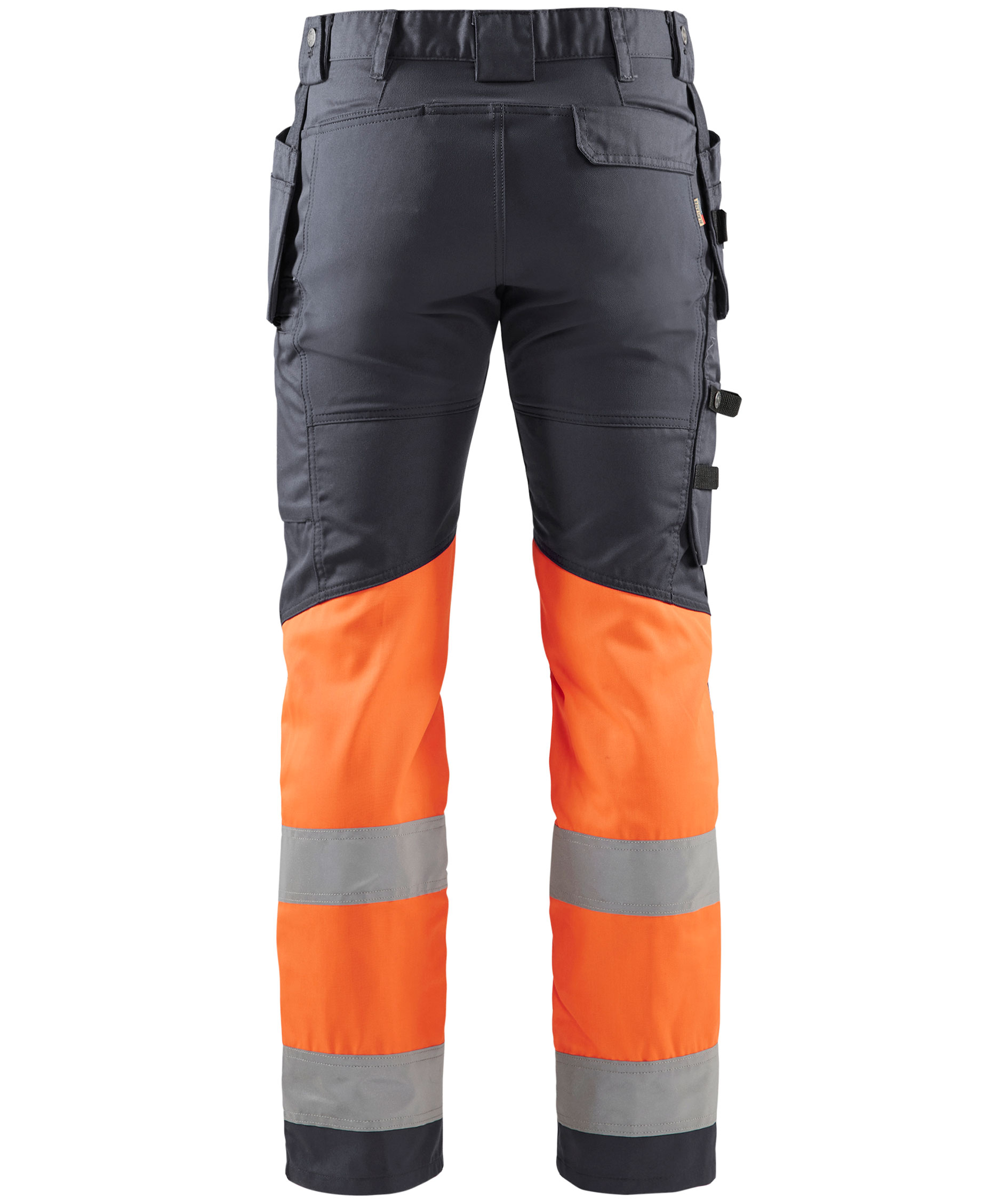 Bl&aring;kl&auml;der h&aring;ndv&aelig;rkerbukser, Mellemgr&aring;/Hi-Vis Orange, large image number 2