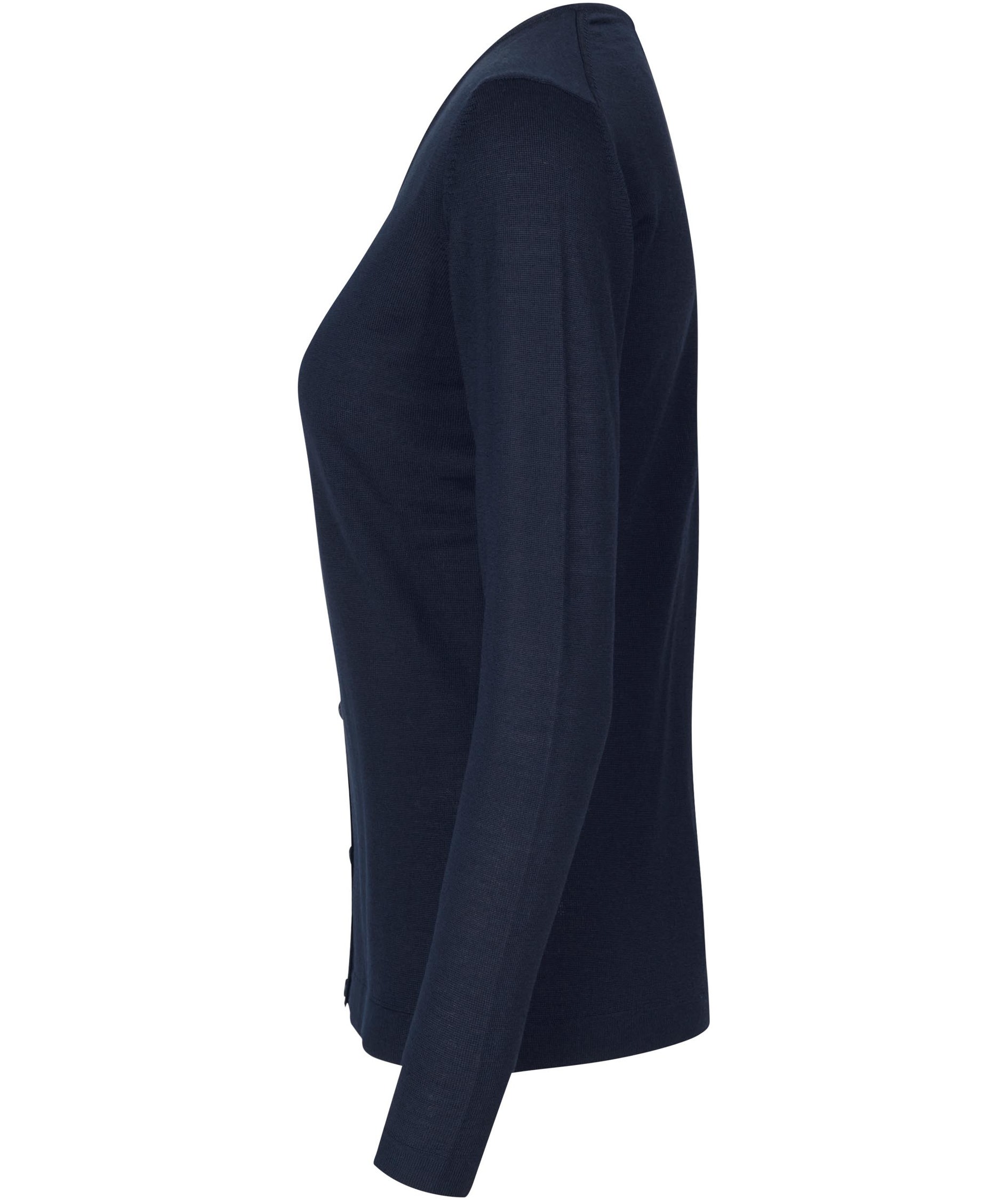 ID women's knitted cardigan with merino wool, Marine Blue, large image number 4