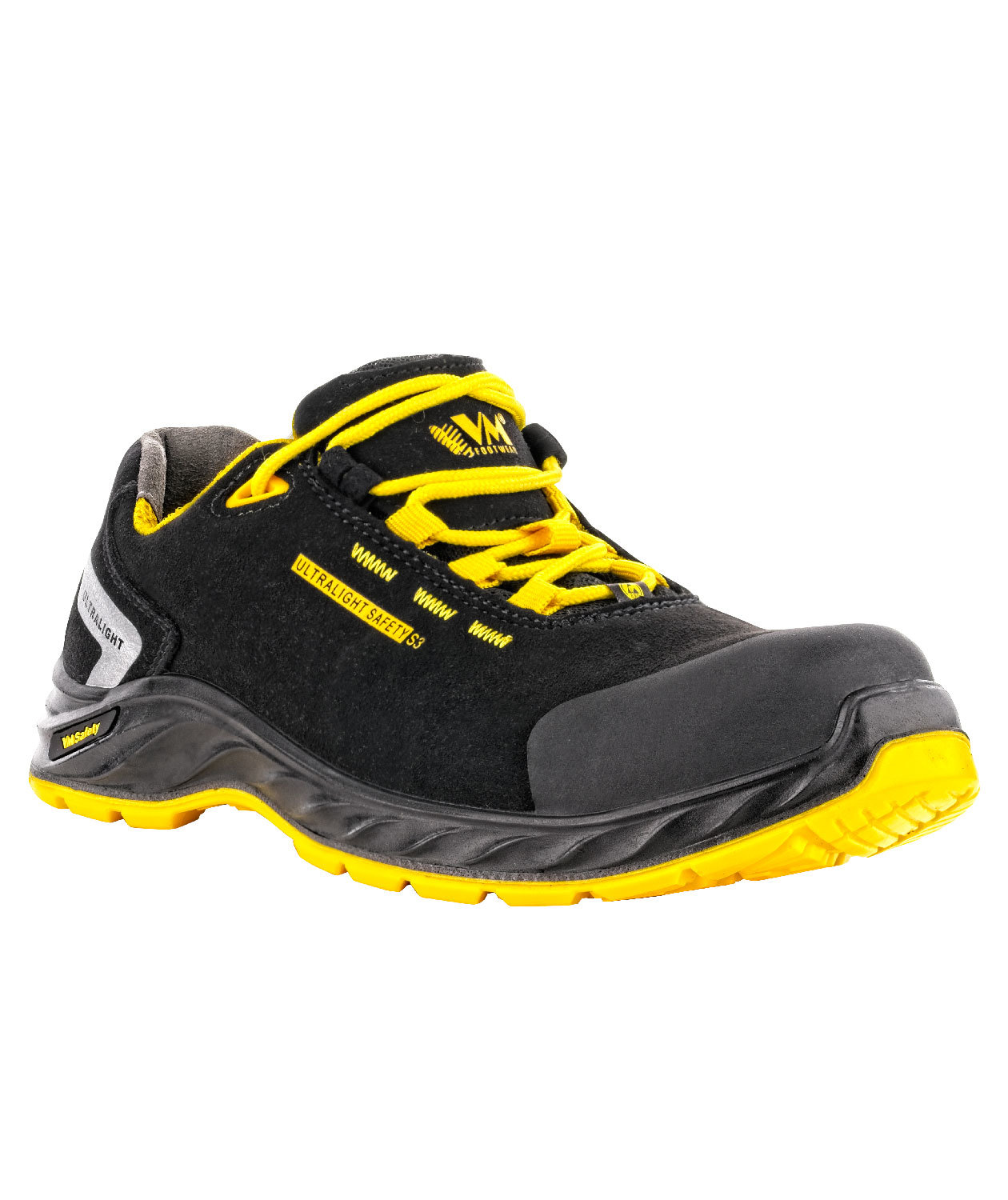 VM Footwear California skyddsskor S3, Svart/Gul