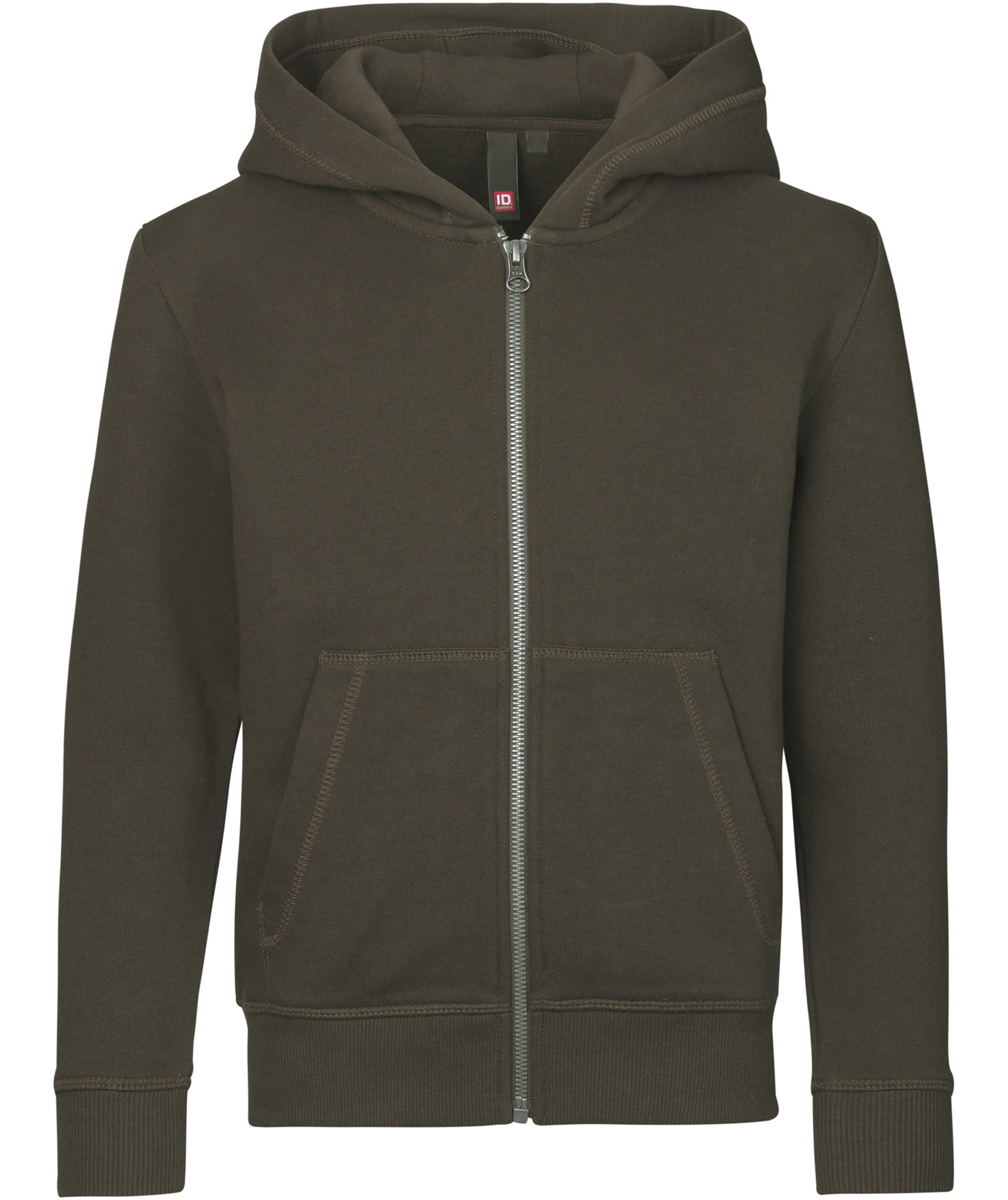 ID Core hoodie till barn, Olivgr&ouml;n