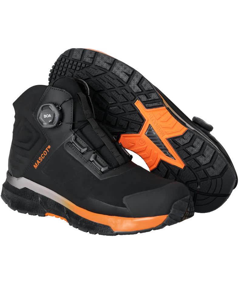 Mascot Customized dame vernest&oslash;vler S3S, Svart/Sterk orange, Svart/Sterk orange, swatch