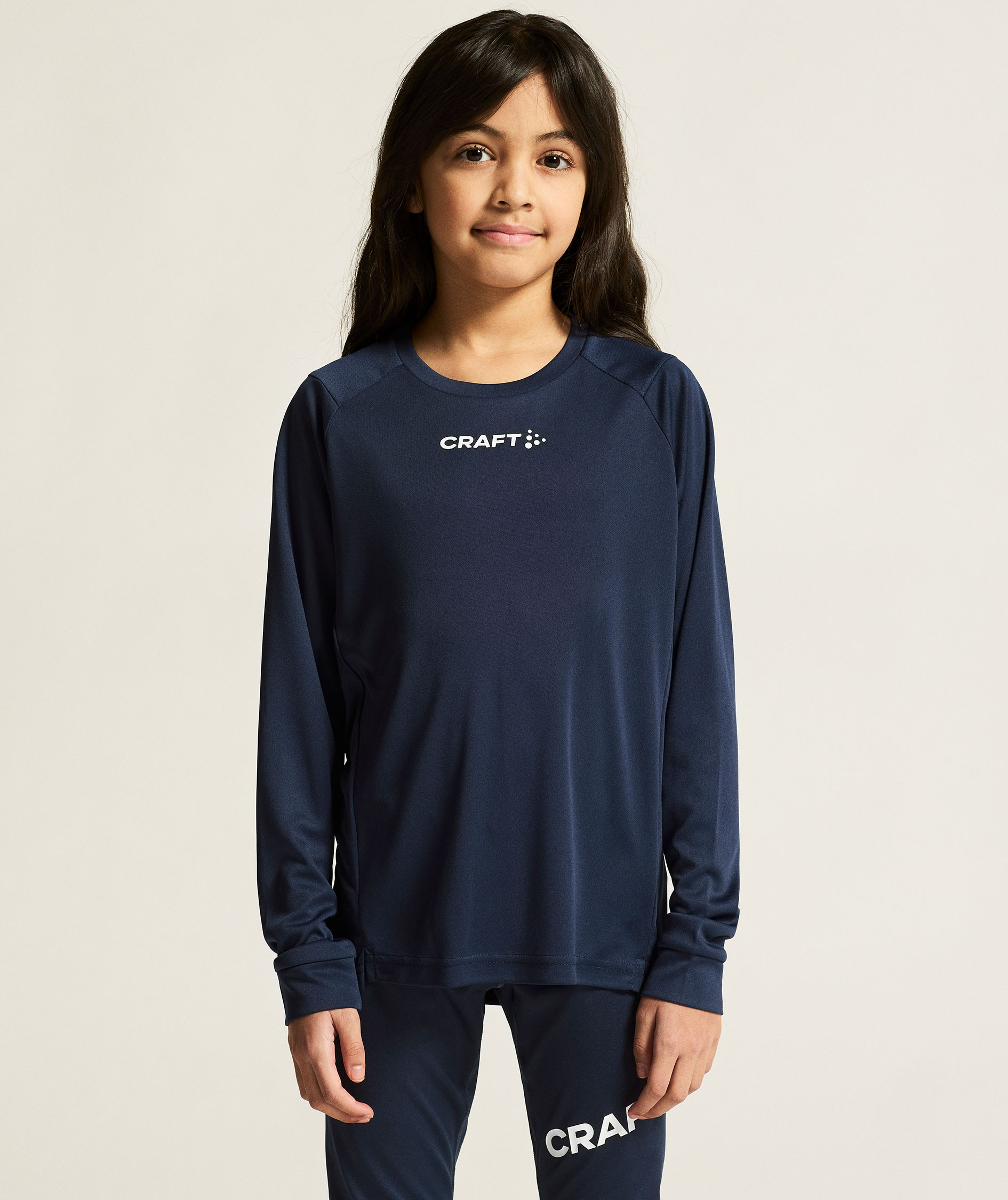 Craft Rush lang&aelig;rmet T-shirt til b&oslash;rn, Navy, large image number 5