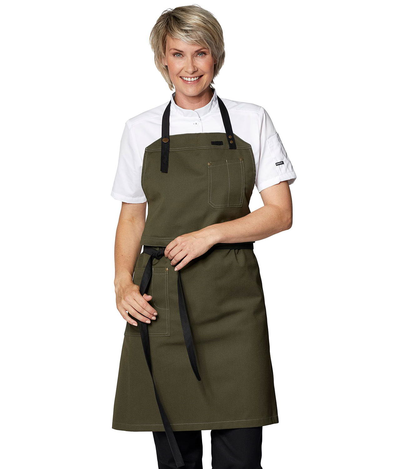 Kentaur Raw Latzsch&uuml;rze mit Taschen, Olivgr&uuml;n