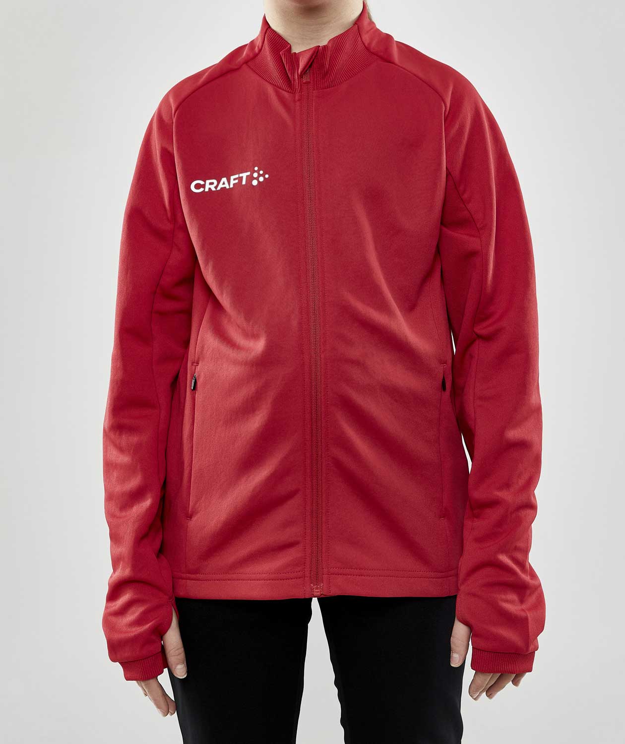 Craft Evolve Full Zip Sweatshirt f&uuml;r Kinder, Rot, large image number 1