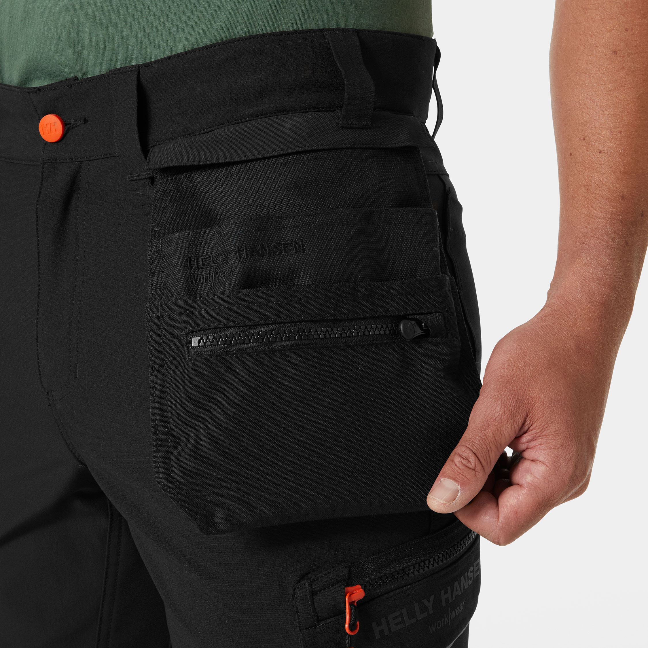 Helly Hansen Kensington Connect&trade; arbeidsshorts, Black/Orange, large image number 4
