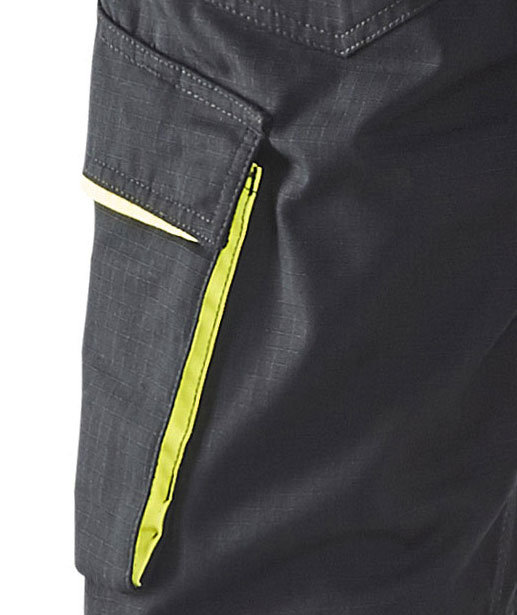 Bl&aring;kl&auml;der Unite arbetsshorts, Svart/Gul, large image number 3