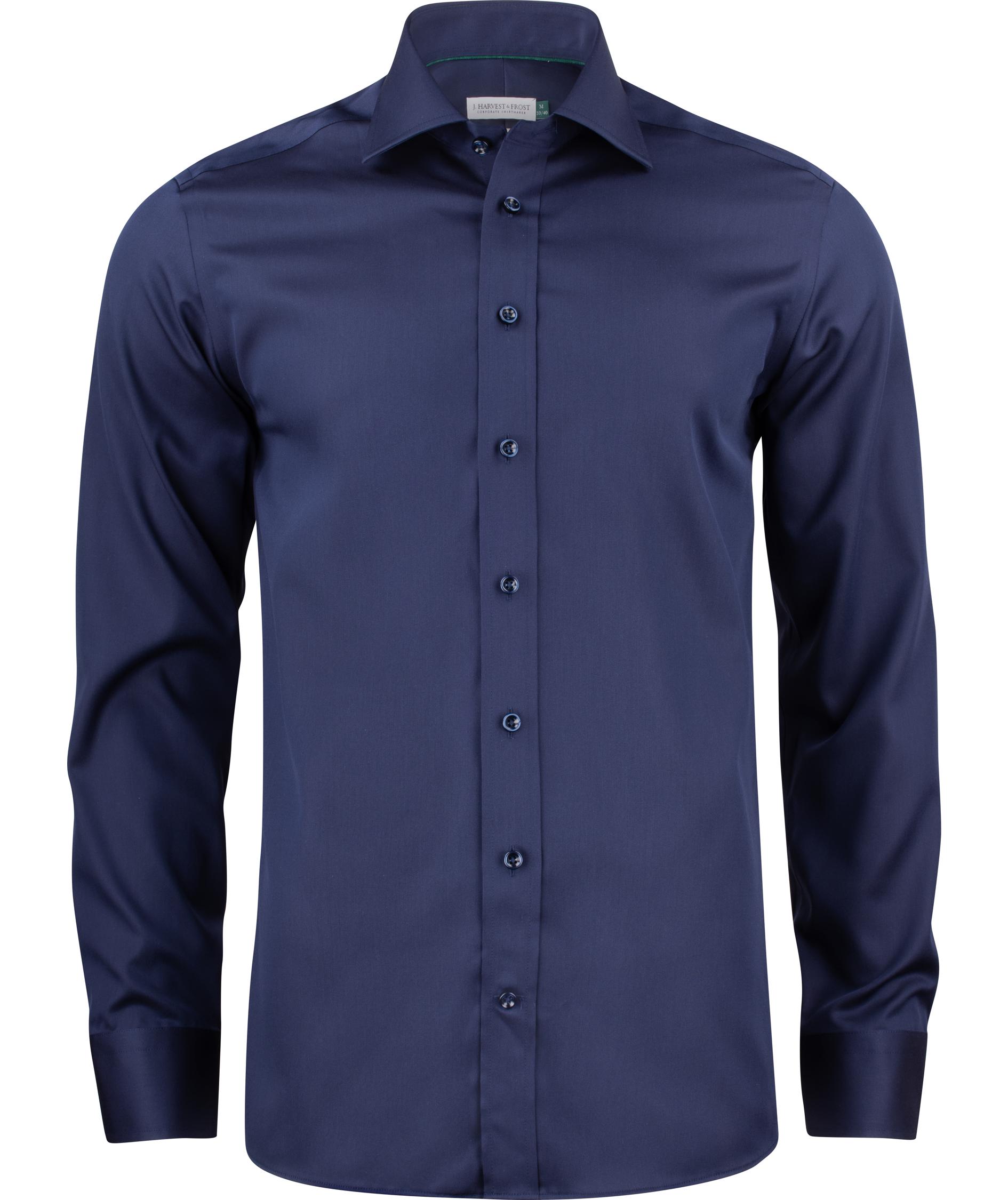 J. Harvest & Frost Twill Green Bow O1 regular fit skjorta, Navy, Navy, swatch