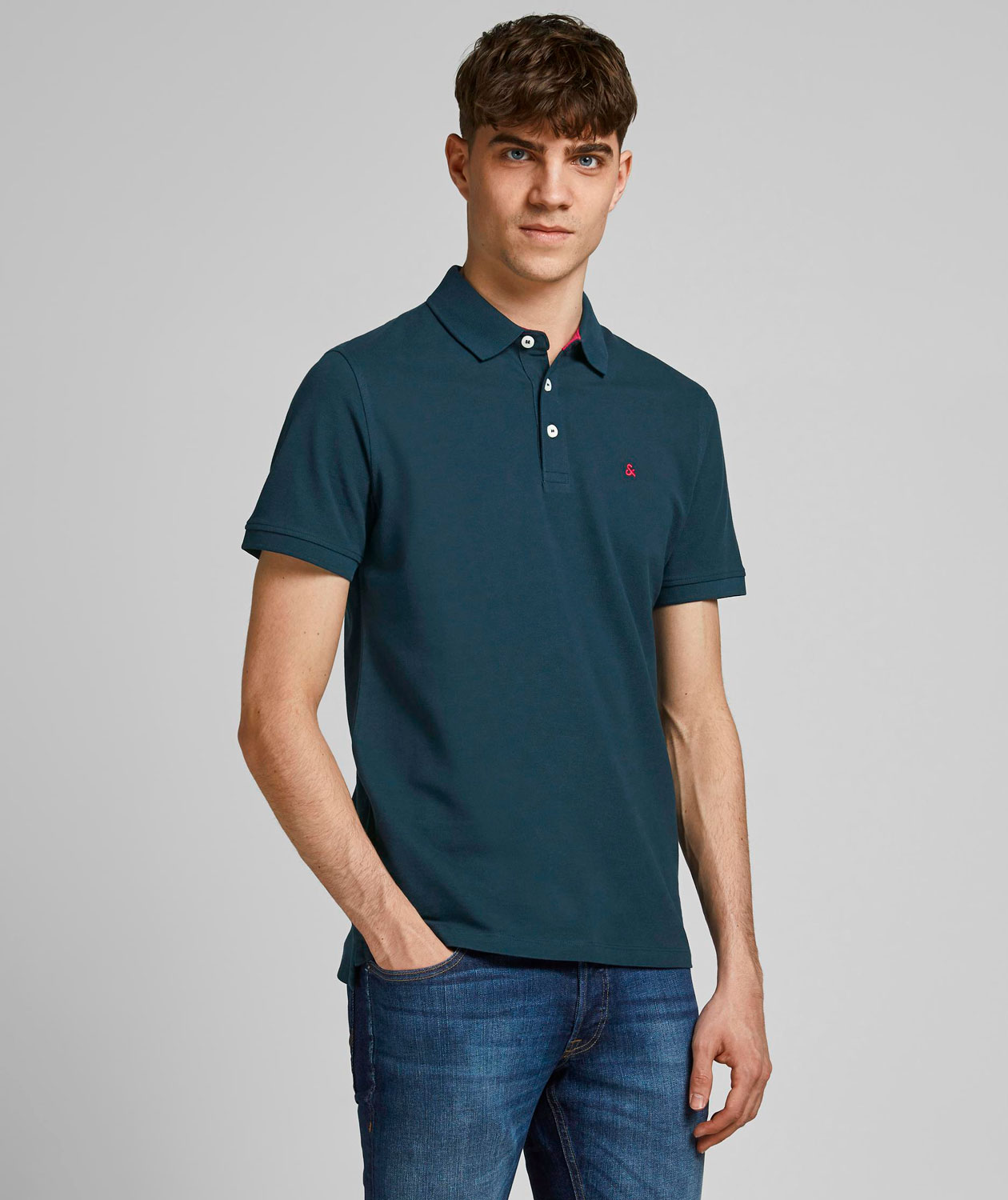 Jack & Jones JJEPAULOS Polo T-shirt, Navy Blazer