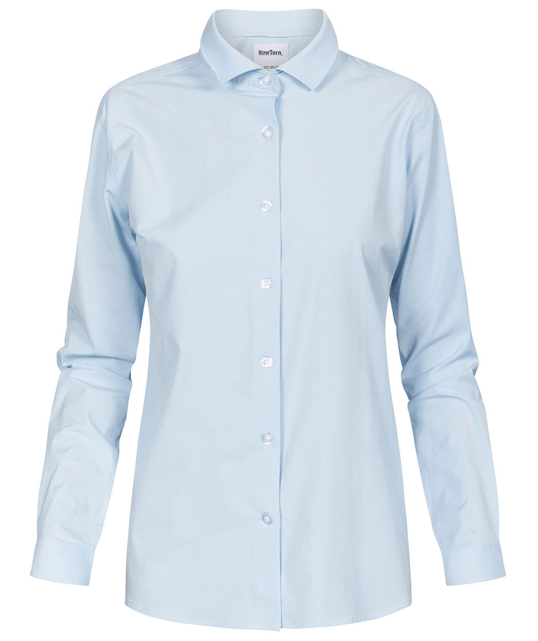 NewTurn Super Stretch Regular fit skjorta dam, Ljus Bl&aring;