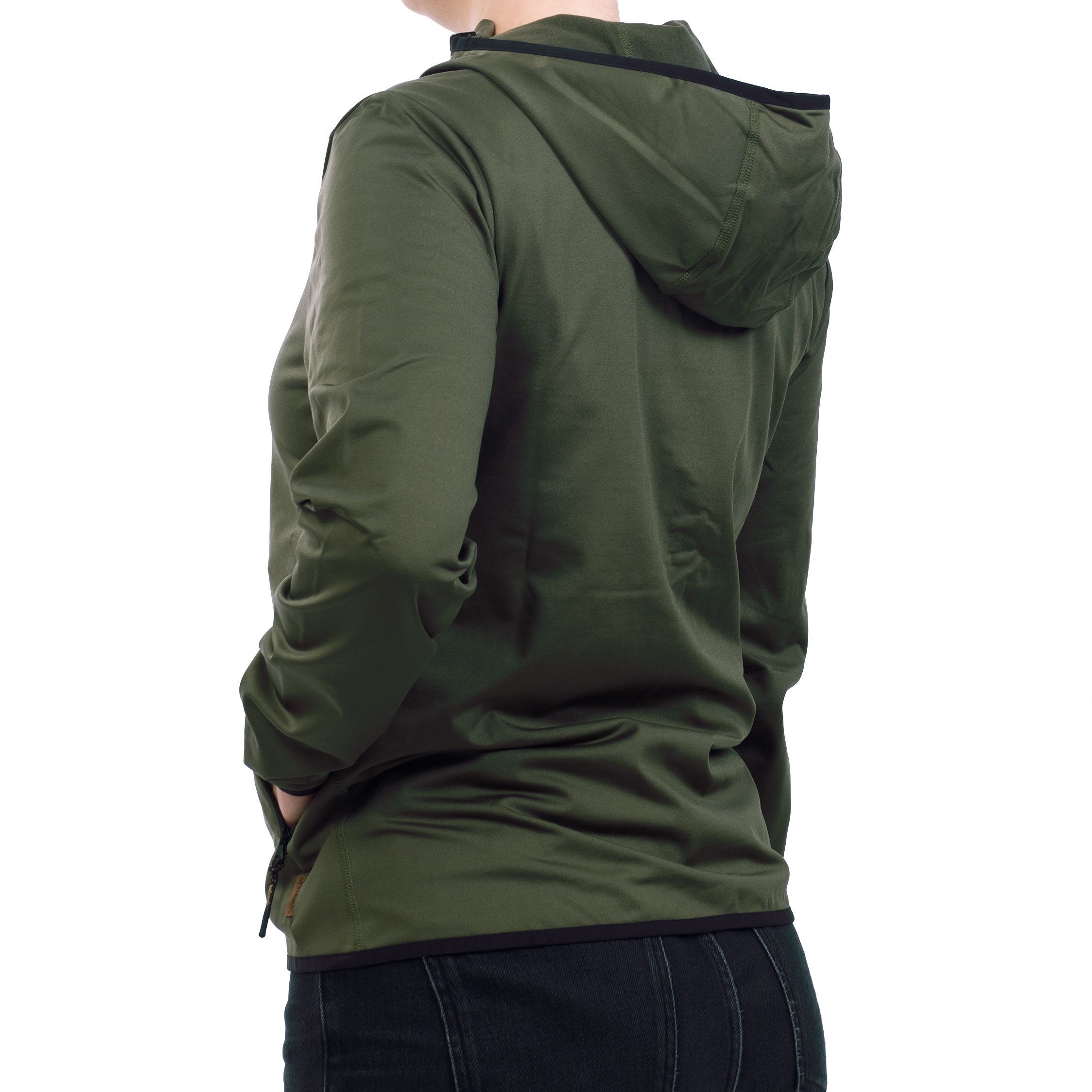 Westborn hoodie med dragkedja dam, Dusty Olive, large image number 4