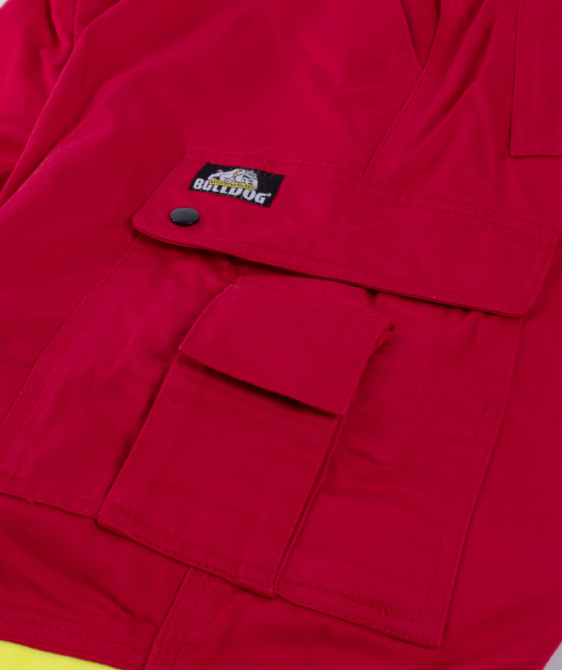 Bulldog Pyrox arbeidsbukse, Hi-Vis gul/r&oslash;d, large image number 2