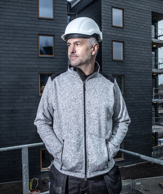 ProJob fleecejacka 3318, Gr&aring; Melange