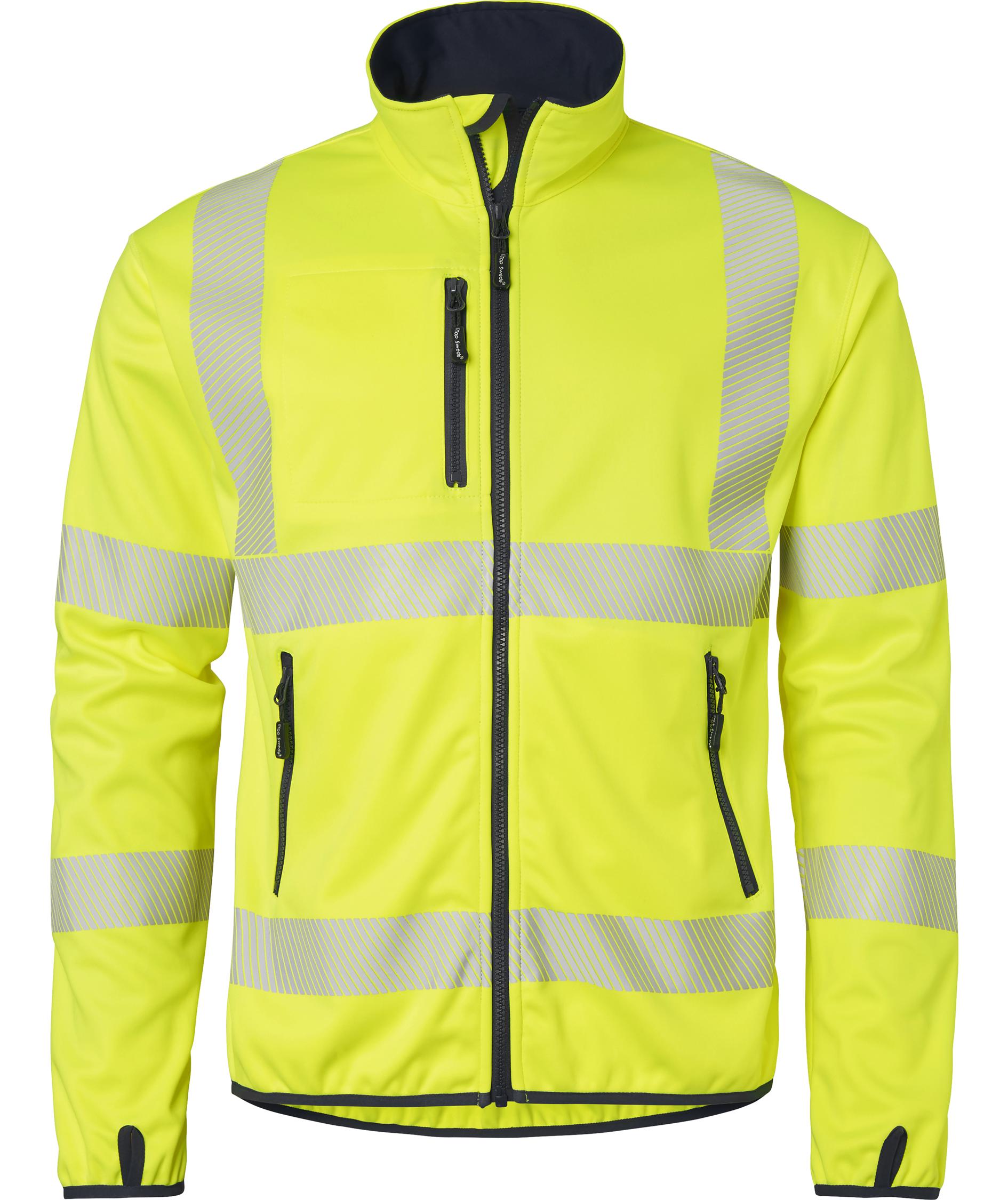 Top Swede softshelljakke 7721, Hi-Vis Gul/Navy