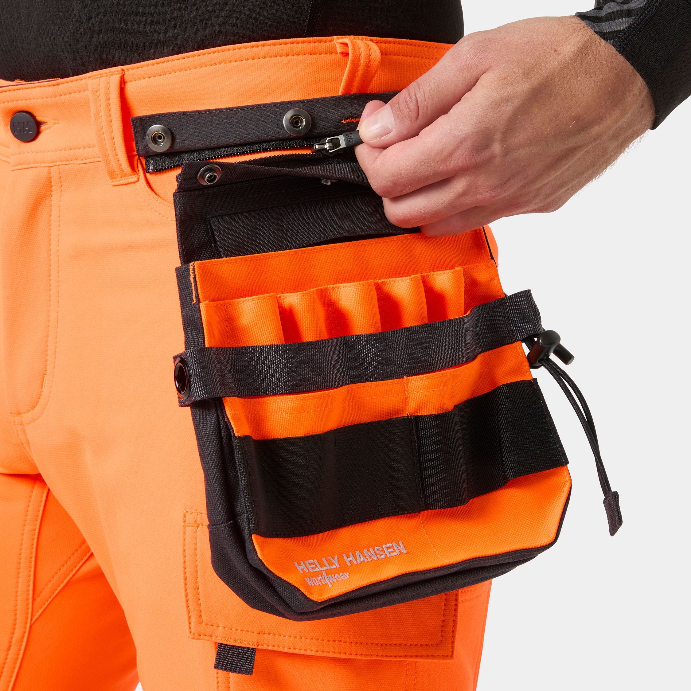 Helly Hansen Connect&trade; elektriker h&aelig;ngelomme, Hi-vis Orange/Ebony, Hi-vis Orange/Ebony, large image number 1