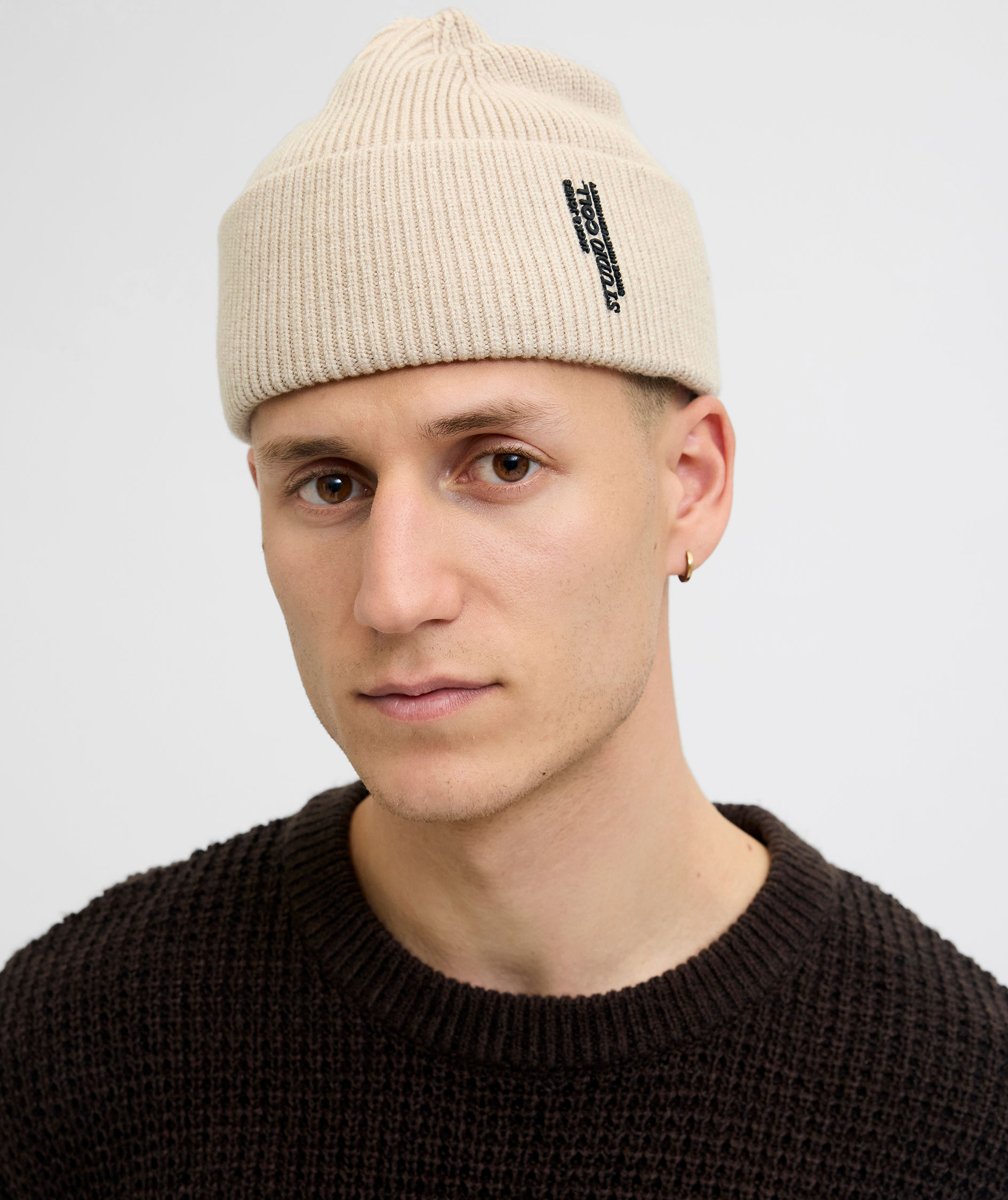 Jack & Jones JACCOLL knitted beanie, Moonbeam