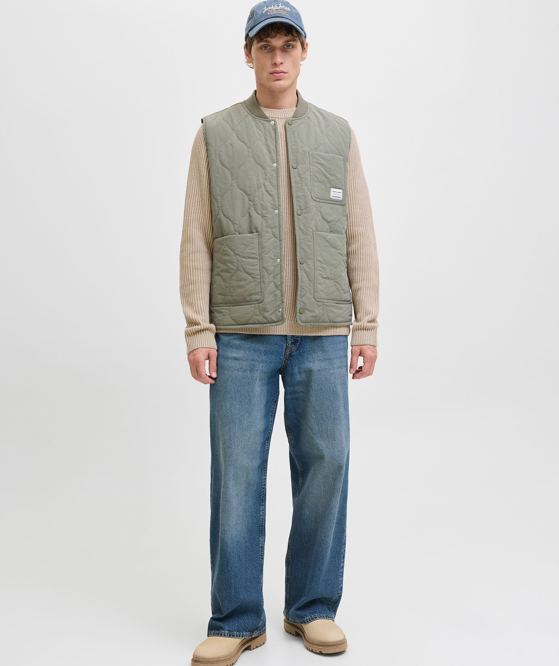 Jack & Jones JJEDOVER stickad tr&ouml;ja, Moonbeam, large image number 7