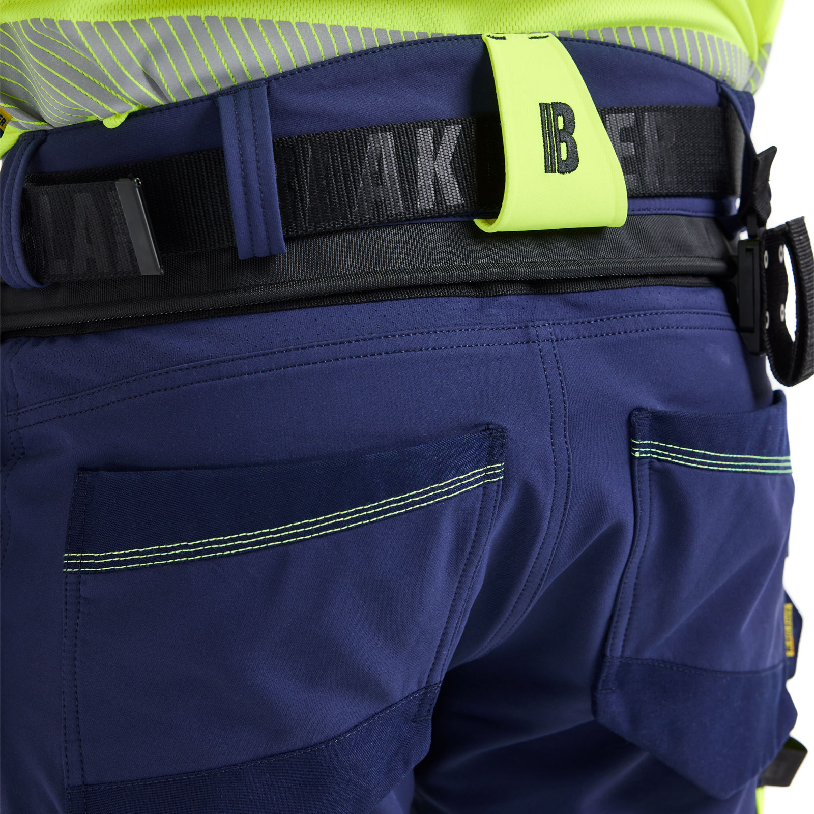 Bl&aring;kl&auml;der ToolRig&trade; craftsman trousers full stretch, Marine/Hi-Vis yellow, large image number 10