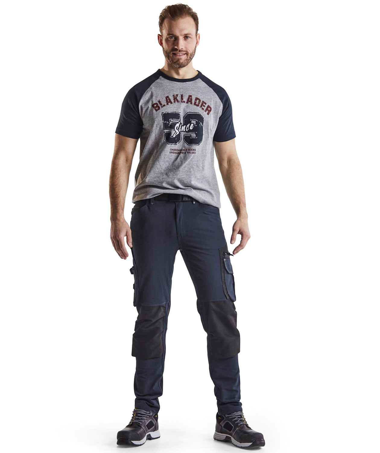 Bl&aring;kl&auml;der X1900 work trousers full stretch, Dark Marine/Black, large image number 1