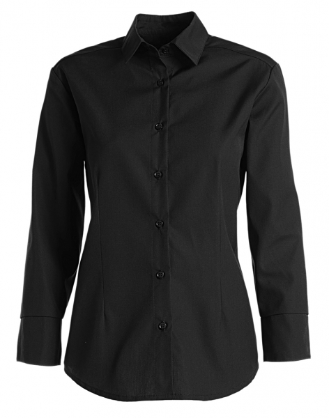 Kentaur modern fit service dameskjorte, 7/8 ermer, Svart, Svart, swatch