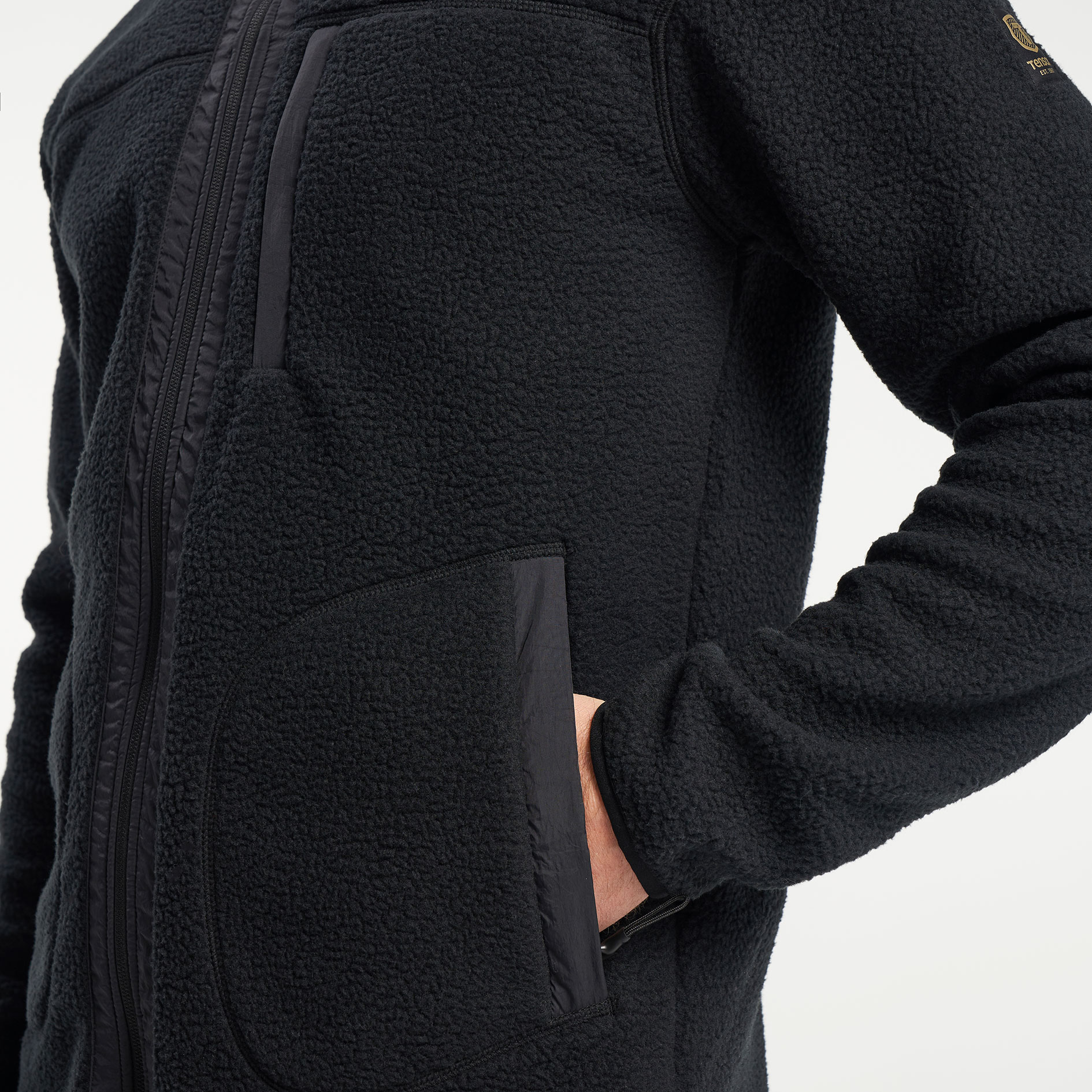 Tenson Yoke fiberpelsjakke, Black, large image number 6