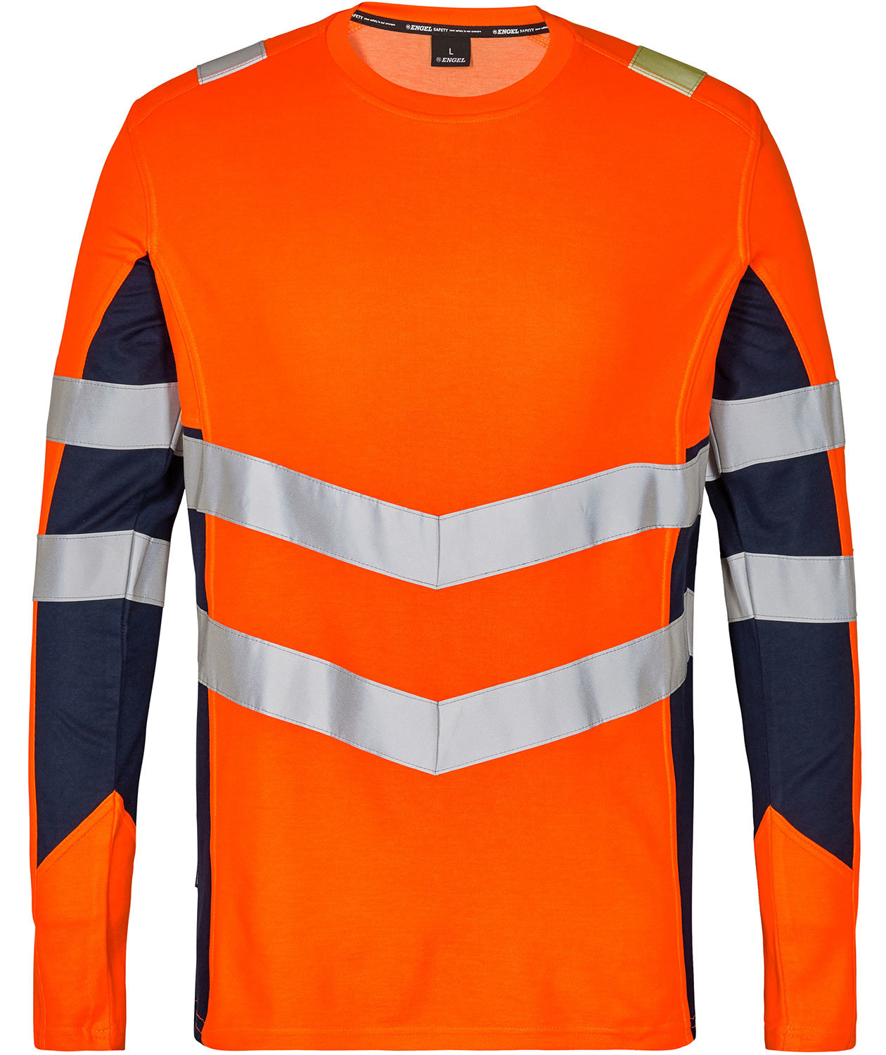 Engel Safety l&aring;ng&auml;rmad T-shirt, Orange/Blue Ink, Orange/Blue Ink, swatch